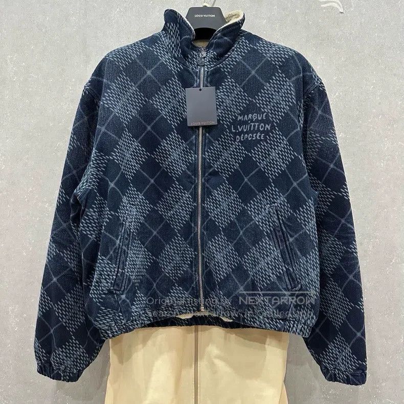 Louis Vuitton Louis Vuitton Blue Rhombus Lambswool Lining Jacket Size US M / EU 48-50 / 2 - 1 Thumbnail