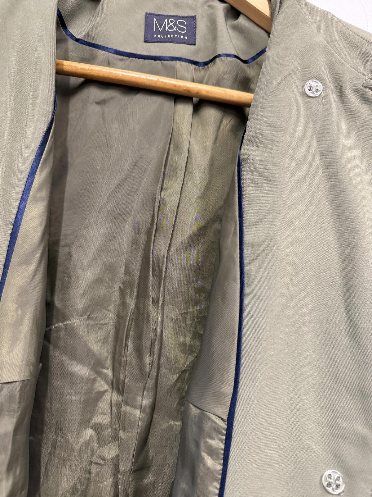 M.E. Sport M&S Khaki Green 2 Part Set Trench Coat UK 14 EUR 42 Size L / US 10 / IT 46 - 4 Thumbnail