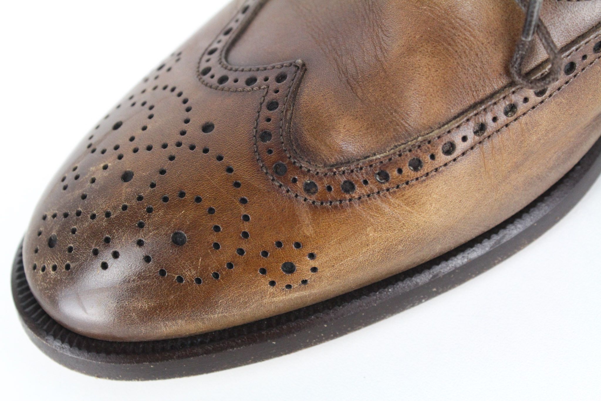 Suitsupply EU44.5 Brown Oxford Leather Low-Top Laced 72423 Size US 11.5 / EU 44-45 - 12 Thumbnail