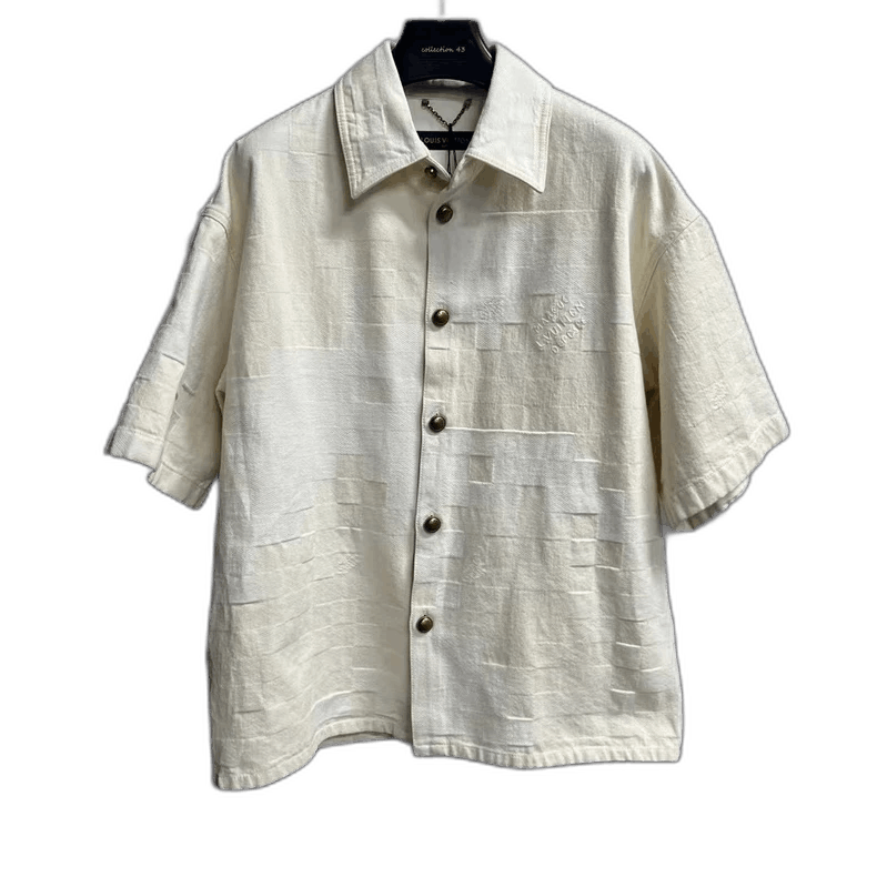 Louis Vuitton Louis Vuitton Beige Short Sleeve Shirt Size US XL / EU 56 / 4 - 1 Thumbnail