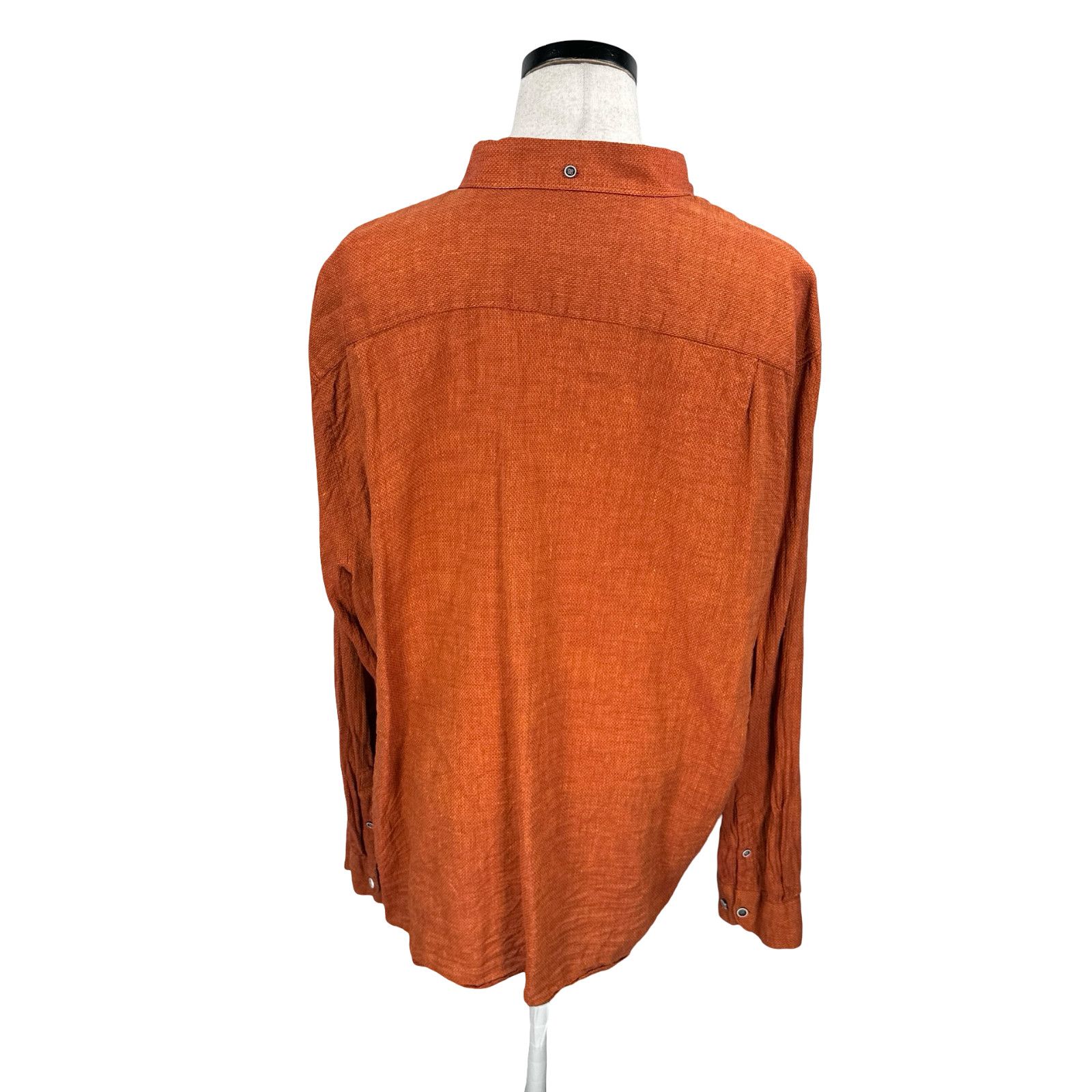 Other 32 Bar Blues Shirt Men’s 3XL Orange Linen Blend Long Sleeve Size US XXL / EU 58 / 5 - 5 Thumbnail