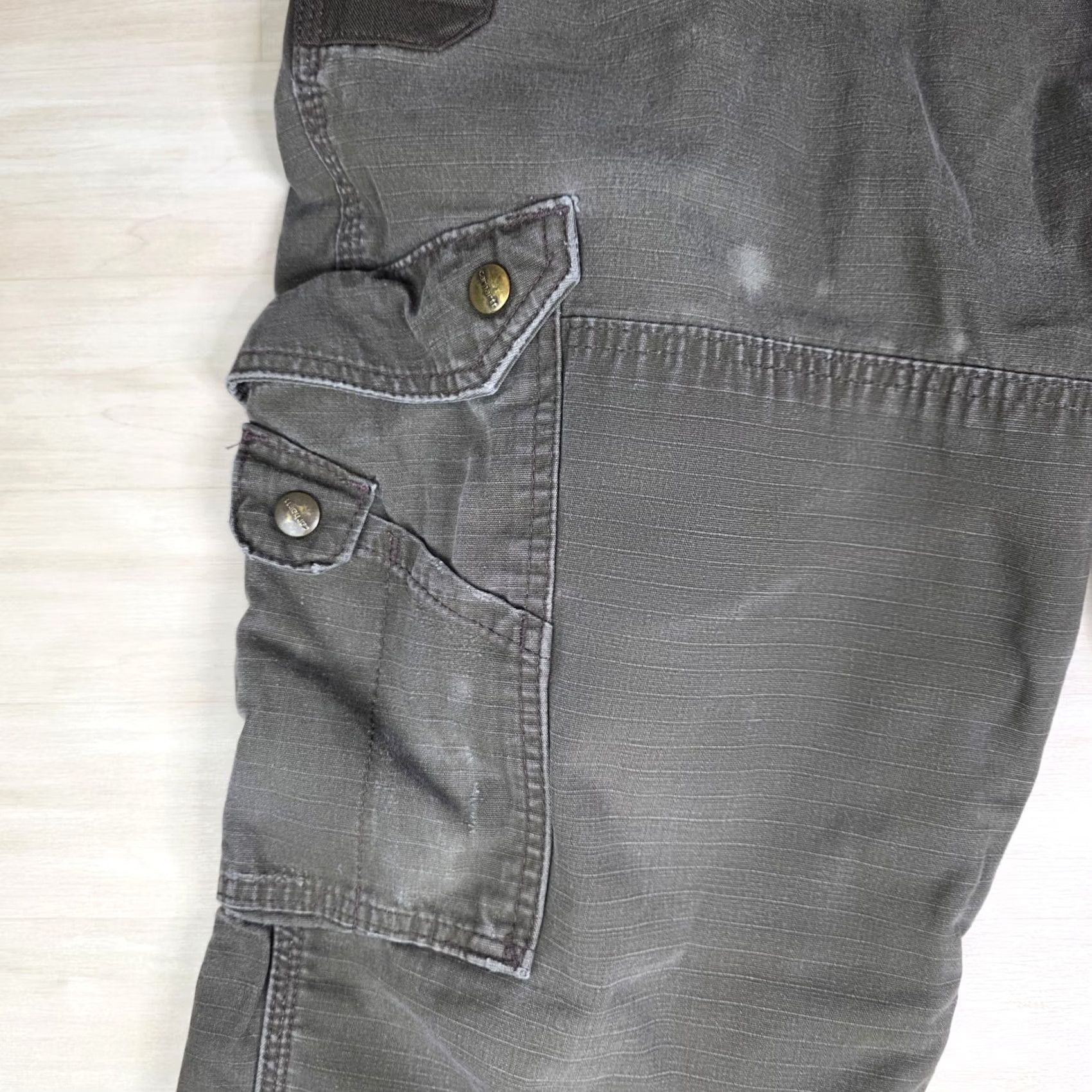 Carhartt Carhartt Cargo Pants Brown Ripstop Canvas Work Utility B342 DFE 38 x 32 Mens Regular Straight Cargo Pocket 5-Pocket Construction Workwear Modern Size US 38 / EU 54 - 5 Thumbnail