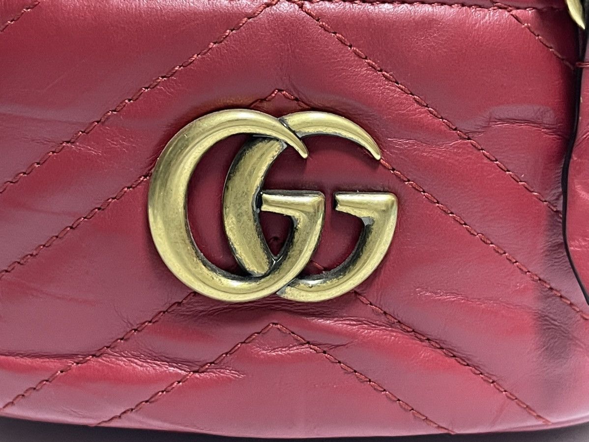 Gucci Gucci Leather Marmont Mini Backpack Size ONE SIZE - 2 Thumbnail