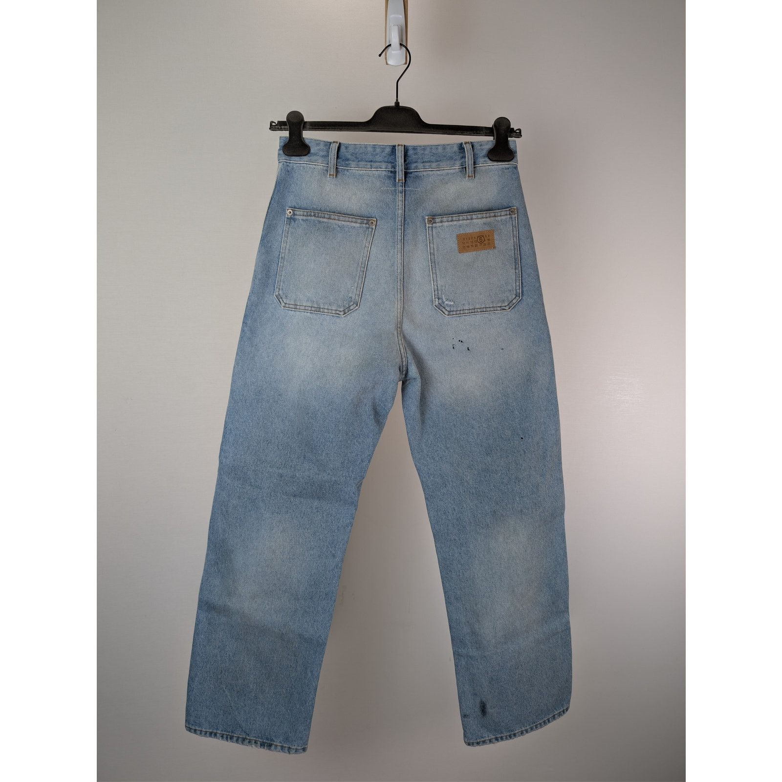 Maison Margiela o1rshd1 distressed straight-leg denim jeans blue used wash Size US 30 / EU 46 - 15 Thumbnail