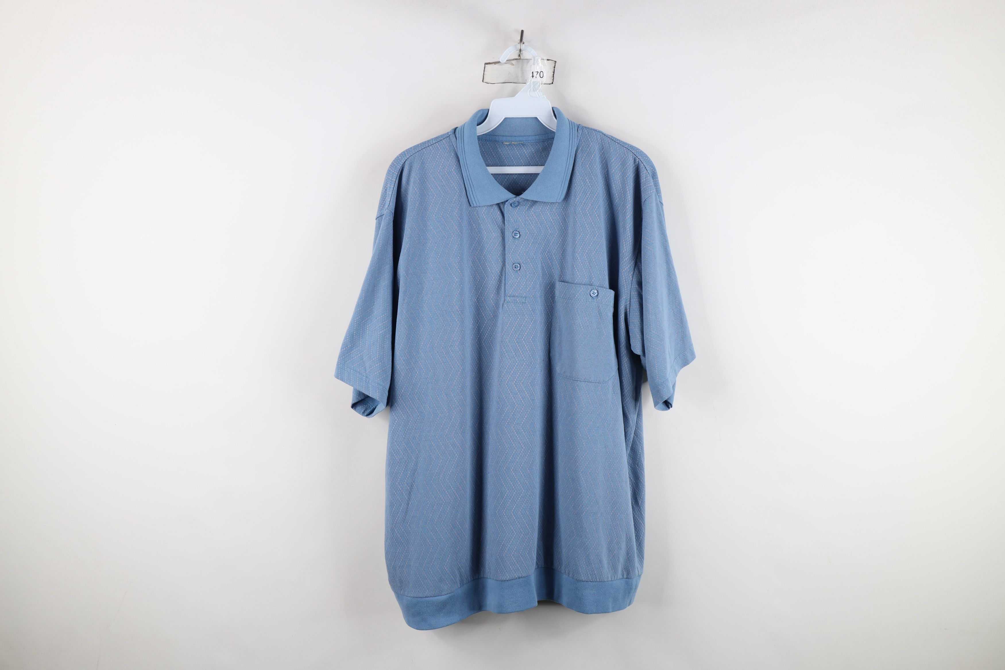 Vintage Vintage 90s Streetwear Zig Zag Wavy Knit Pullover Polo Shirt Size US XXL / EU 58 / 5 - 1 Thumbnail