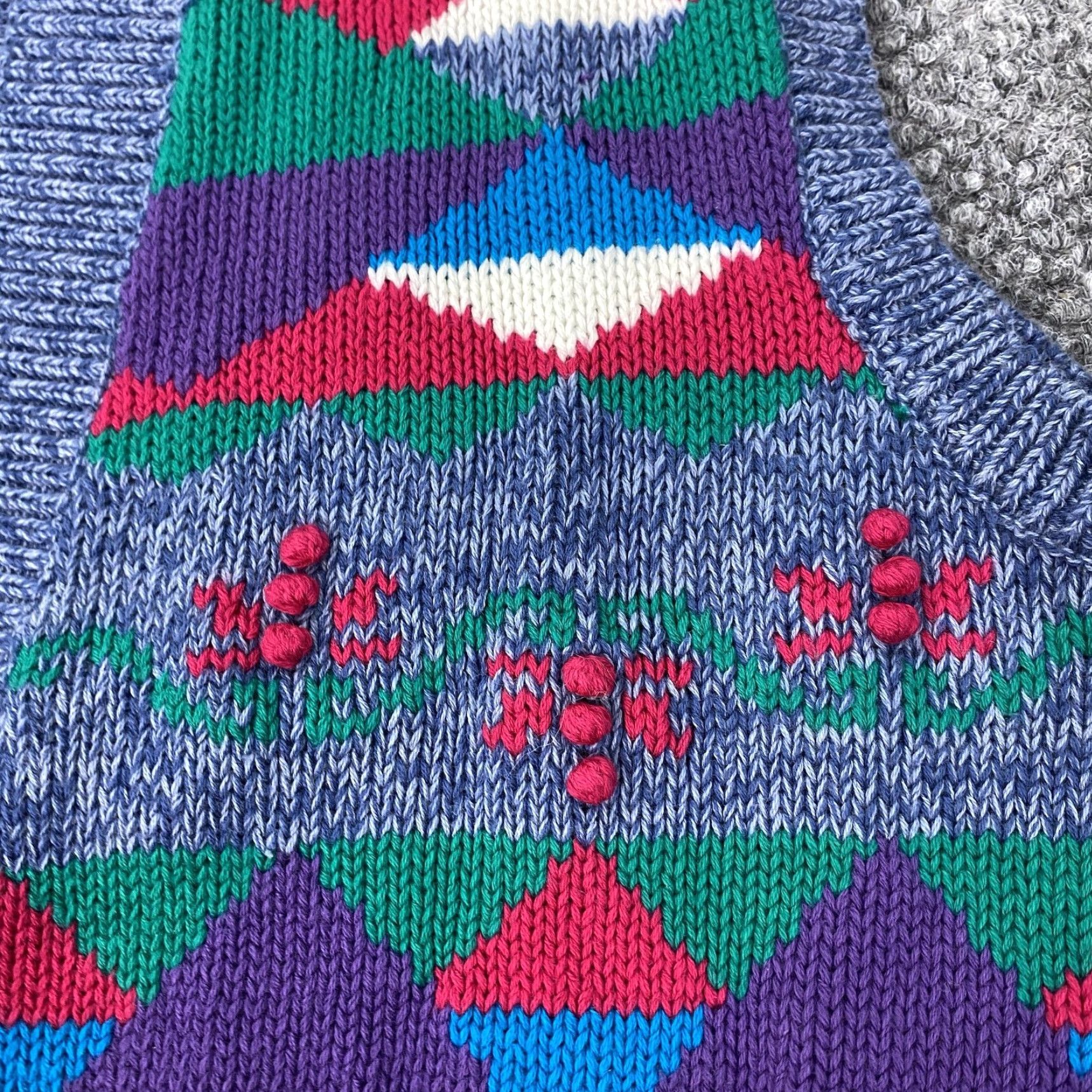 Vintage VINTAGE Koret City Blues Sweater Vest Women's Small Blue Geometric Knit Retro Size S / US 4 / IT 40 - 2 Thumbnail