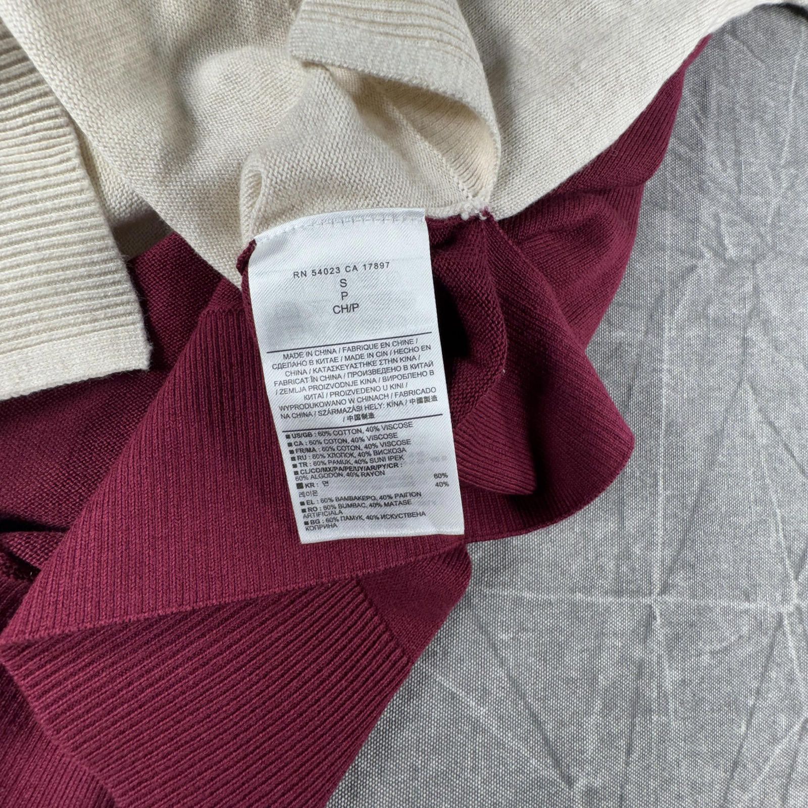 Banana Republic Banana Republic Sweater Women's S Beige Burgundy Cotton NEW Size S / US 4 / IT 40 - 6 Thumbnail