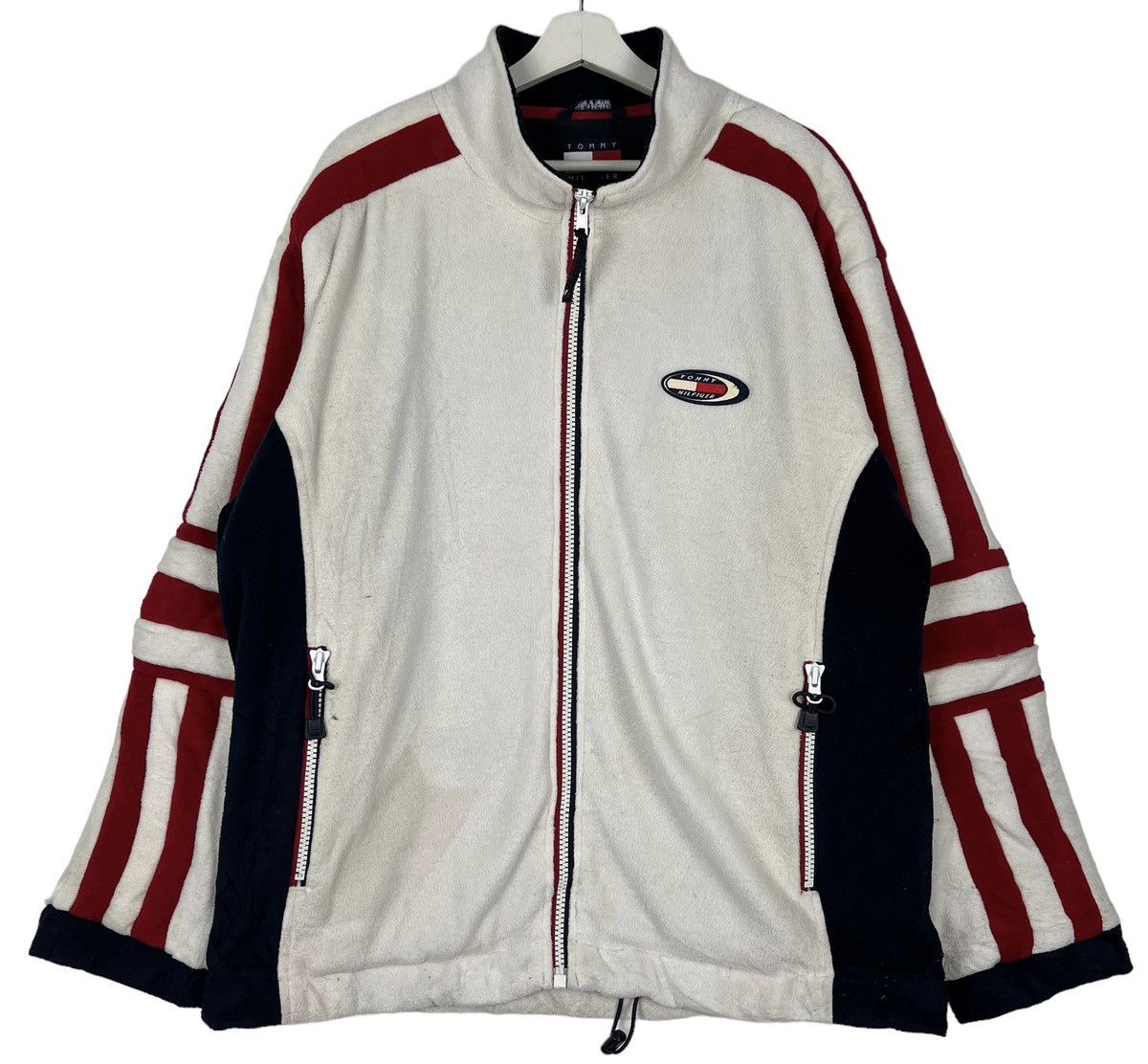 Tommy Hilfiger × Vintage 🔥 90s VINTAGE TOMMY HILFIGER FLEECE JACKET Size US L / EU 52-54 / 3 - 1 Thumbnail