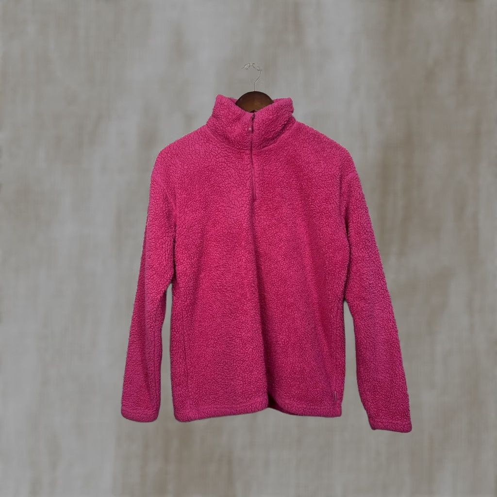 Eddie Bauer Eddie Bauer Women's Fleece Jacket Medium Pink Regular Size M Jacket/Coat Mid-Length Zip Front Zipper Casual Size M / US 6-8 / IT 42-44 - 1 Thumbnail