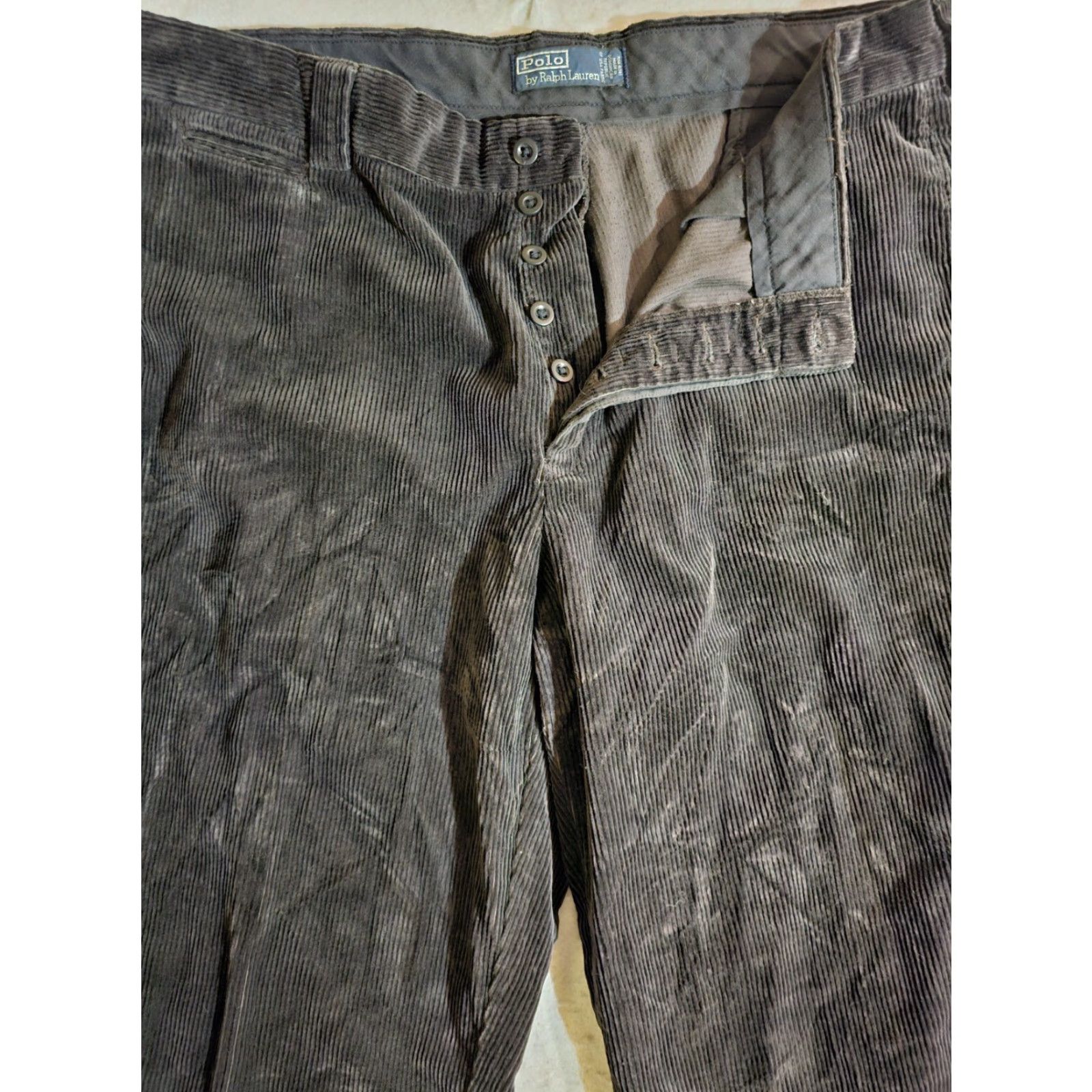 Polo Ralph Lauren VINTAGE Polo Ralph Lauren Corduroy Pants Regular Fit Button-Fly Men's 40x32 Brown Size US L / EU 52-54 / 3 - 4 Thumbnail