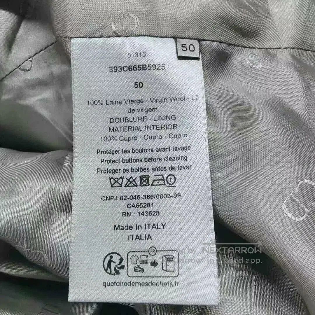 Dior Dior Men's Gray Wool Reversible Coat. Size US M / EU 48-50 / 2 - 5 Thumbnail