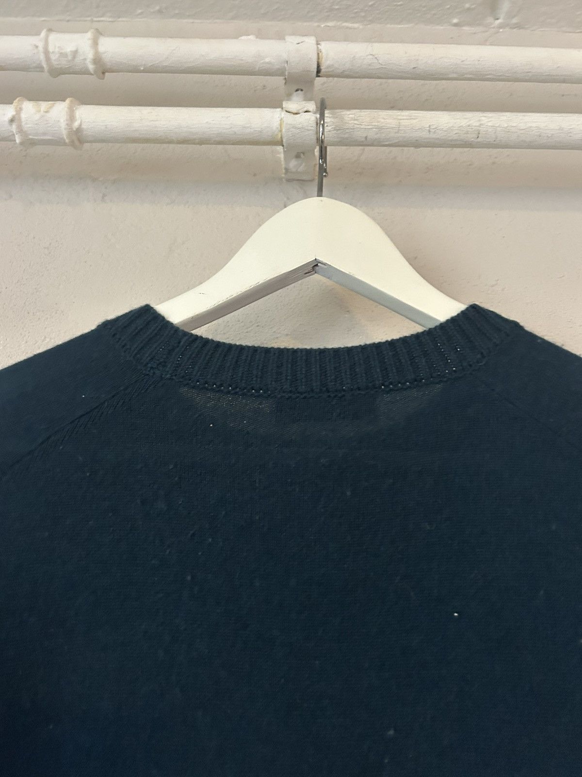 Prada Blue Wool-Cashmere Sweater with Suede Elbow Patches Size US M / EU 48-50 / 2 - 9 Thumbnail
