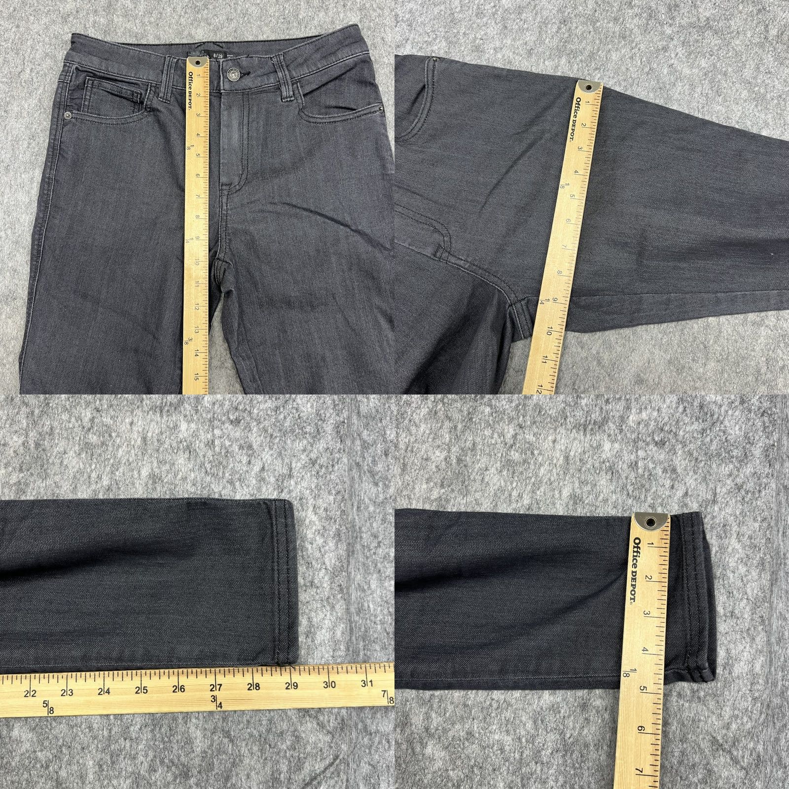 Prana PrAna Jeans Womens 8/29 Gray Dark Wash Mid Rise Skinny Stretch Denim Casual Size 30" / US 8 / IT 44 - 9 Thumbnail