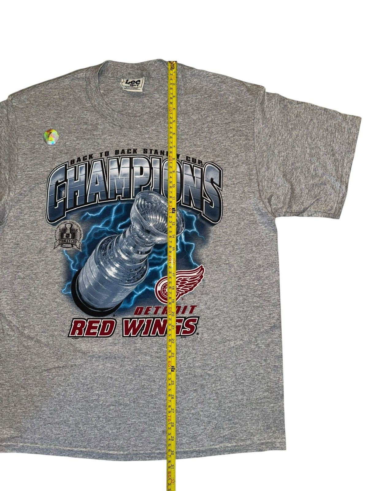 NHL vintage 1998 detroit redwings nhl championship lightning tee Size US L / EU 52-54 / 3 - 7 Thumbnail