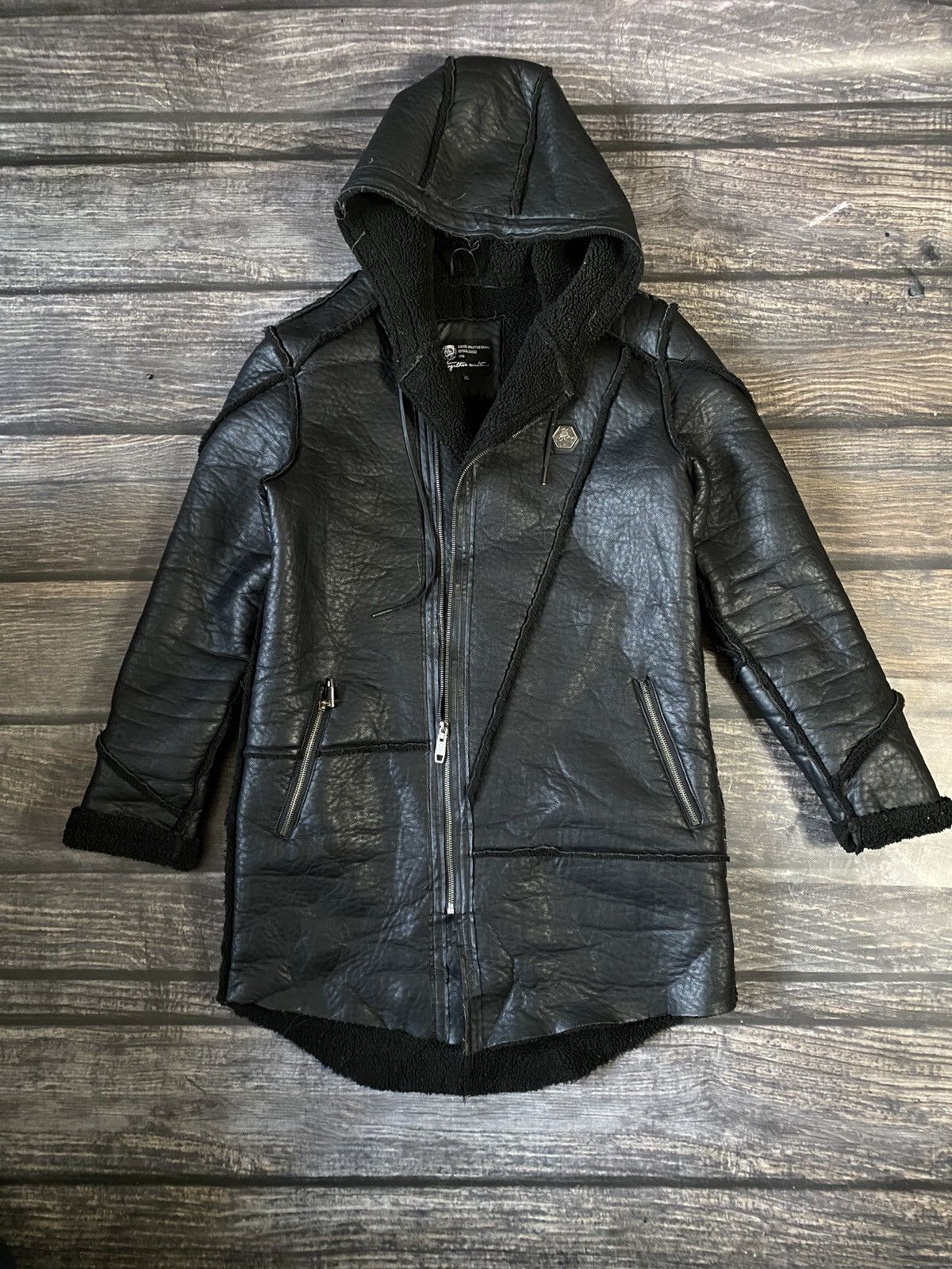 Diesel Diesel Asymmetrical Zip Leather Coat Jacket Size US XL / EU 56 / 4 - 2 Thumbnail