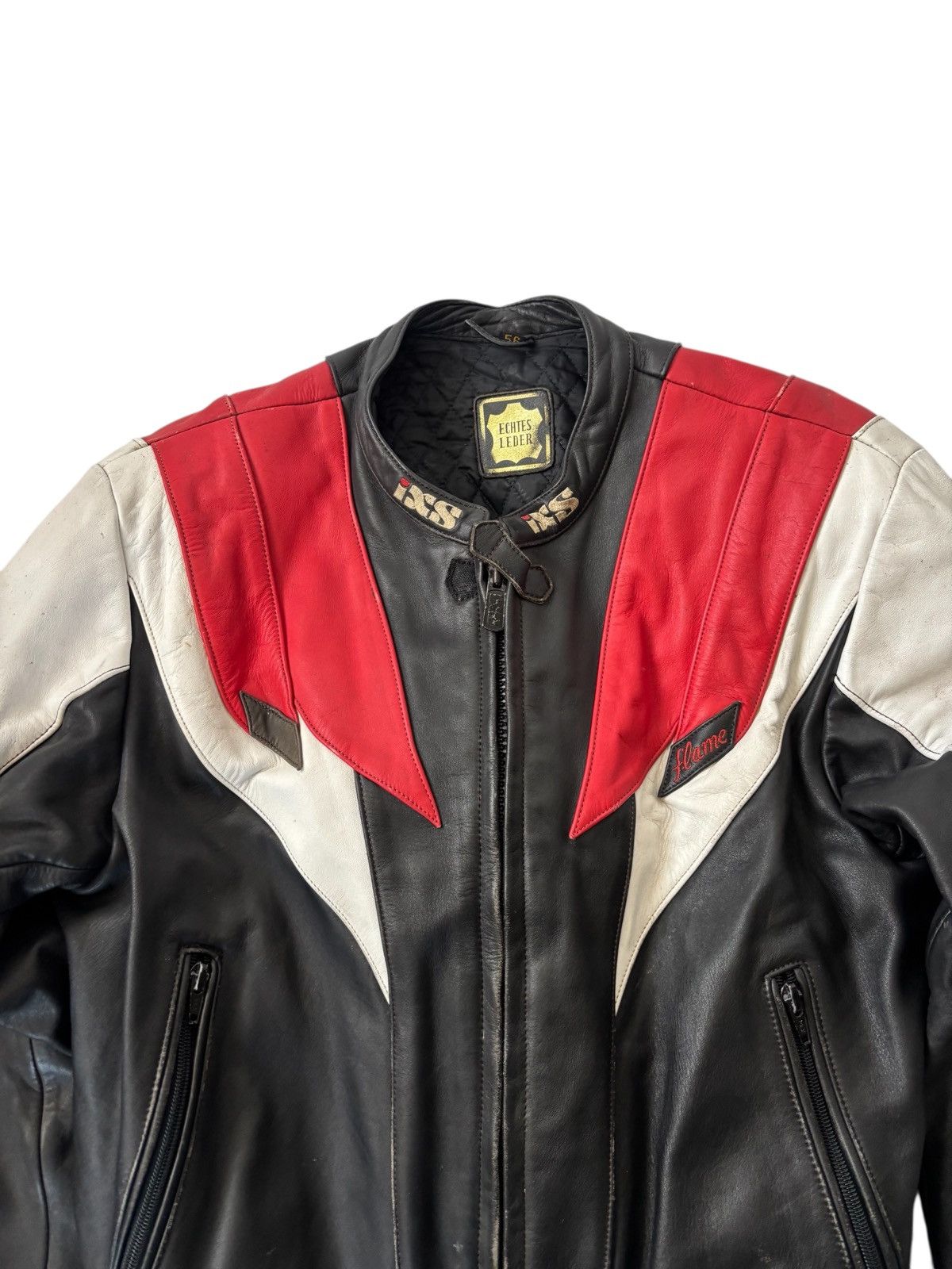 Vintage Vintage IXS Racing Leather Jacket Size US XL / EU 56 / 4 - 4 Thumbnail