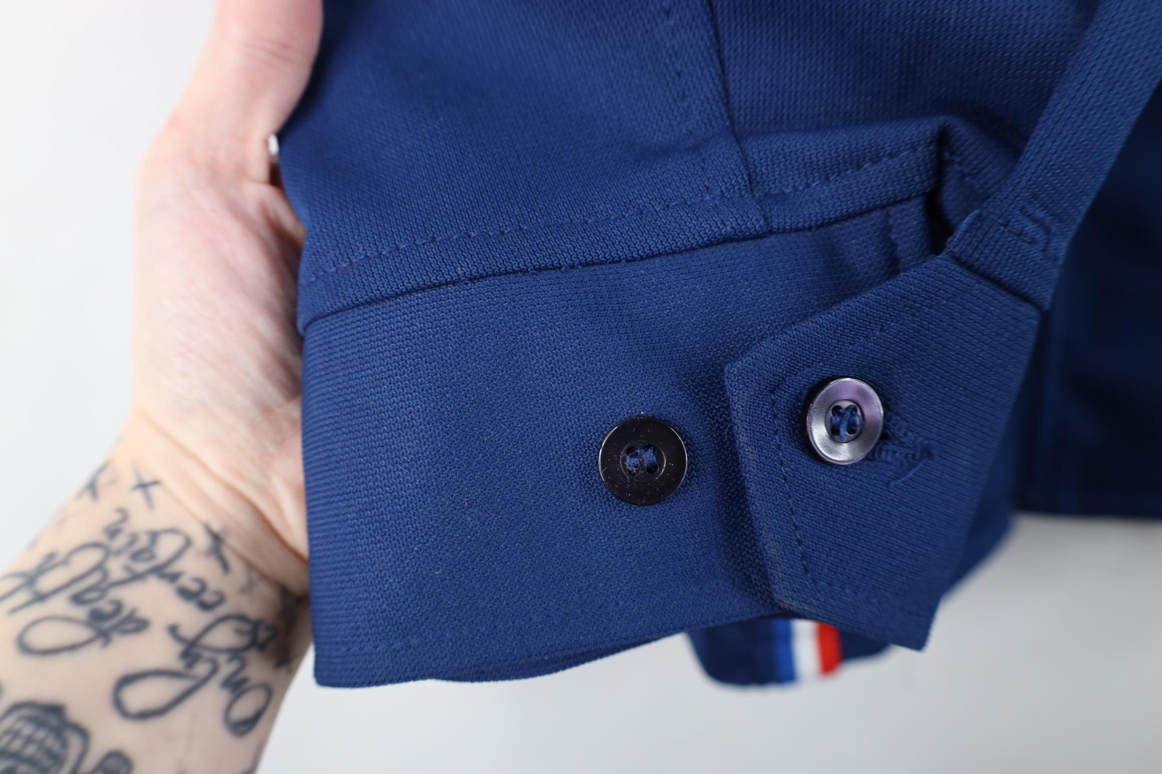 Vintage Vintage 70s Streetwear Back Knit Bomber Jacket Blue USA Size US XXL / EU 58 / 5 - 8 Thumbnail