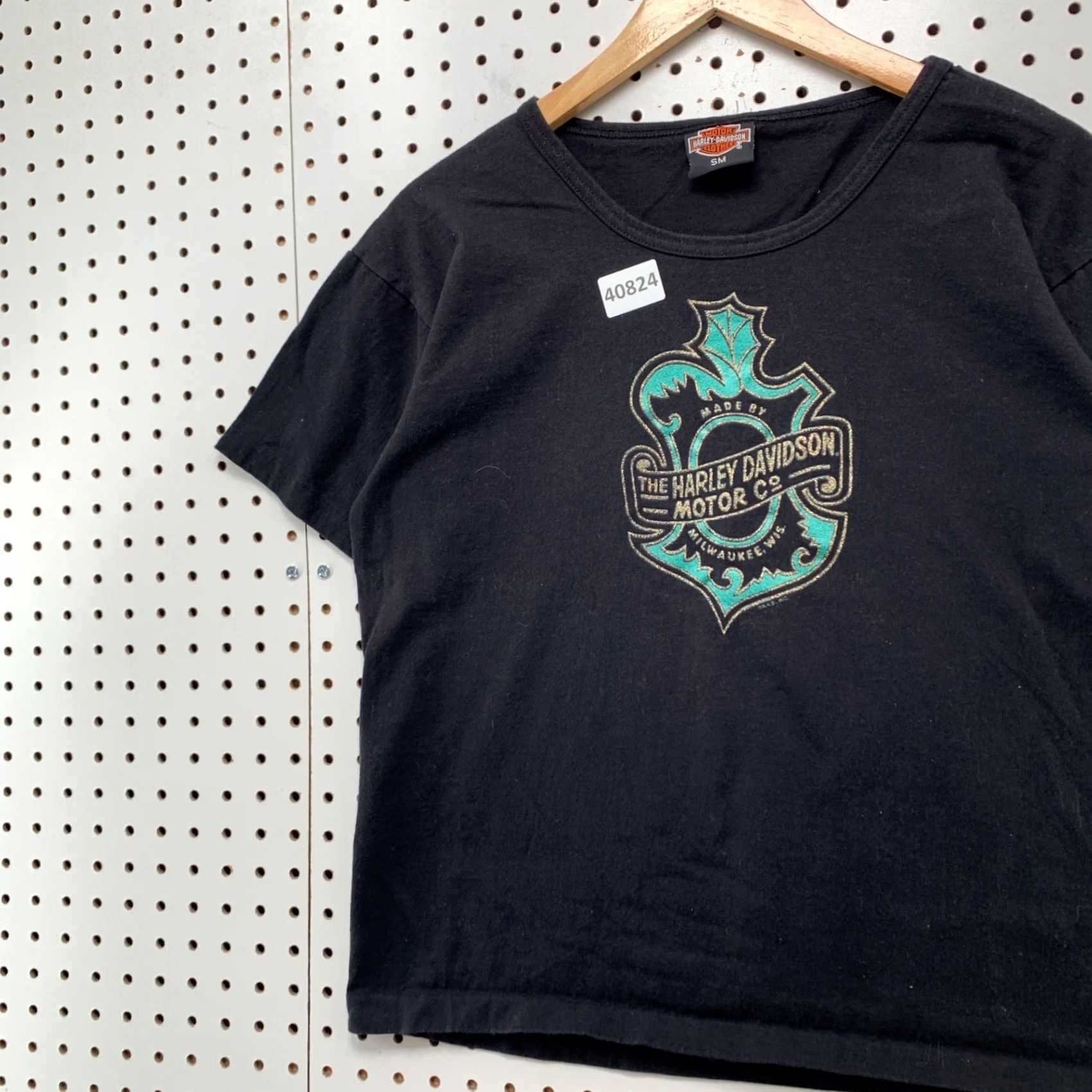 Harley Davidson VINTAGE Harley-Davidson Shirt Women S Black 90s USA NH Single Stitch T-Shirt Size S / US 4 / IT 40 - 4 Thumbnail