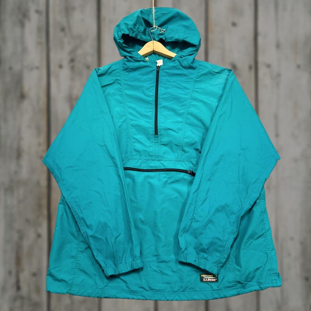 Vintage VINTAGE L.L.Bean Rain Coat Mens XL Nylon Teal 90s Turquoise Overcoat Paper Tag Size US XL / EU 56 / 4 - 1 Thumbnail