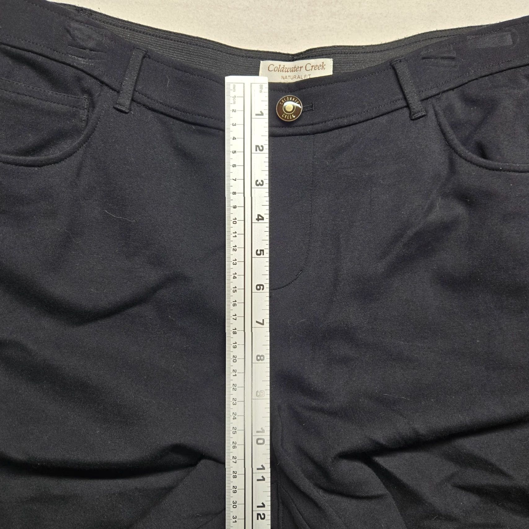 Coldwater Creek Coldwater Creek Pants Dress Solid Black Stretch Wide-Leg PL Petite 14 Womens Mens? Size 36" / US 14 / IT 50 - 5 Thumbnail