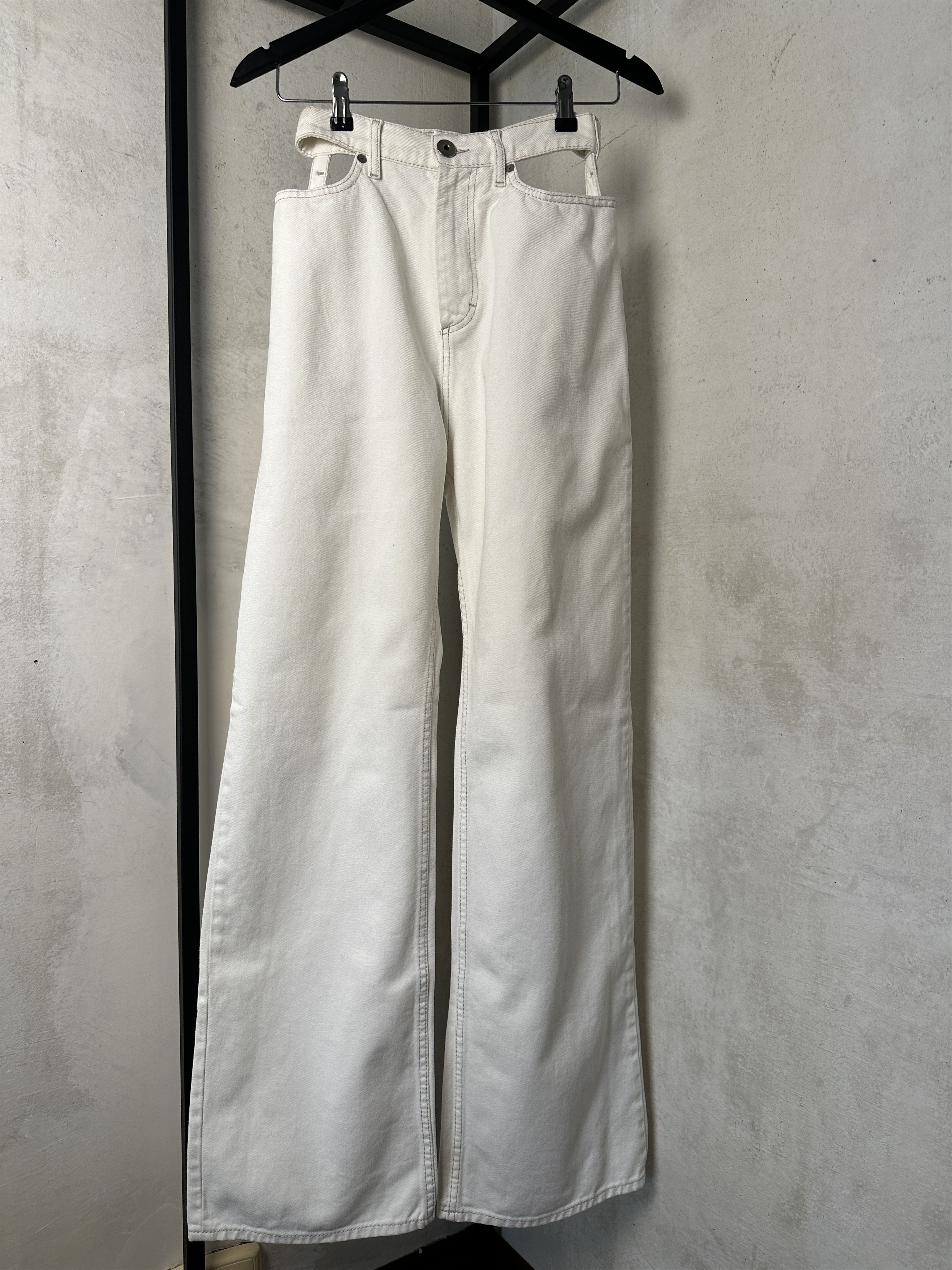 Maison Margiela Maison Margiela Cut Out Wide Leg Jeans Size 26" / US 2 / IT 38 - 1 Thumbnail