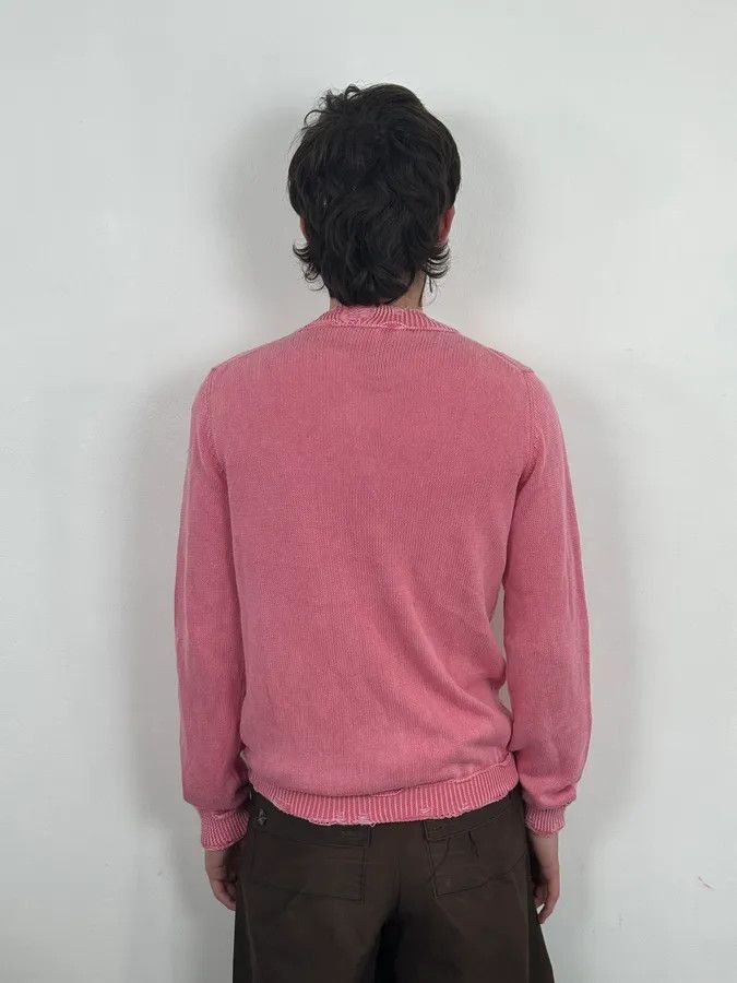 Daniele Alessandrini Daniele Alessandrini Pink Distressed Cardigan Sweater Size US S / EU 44-46 / 1 - 3 Thumbnail
