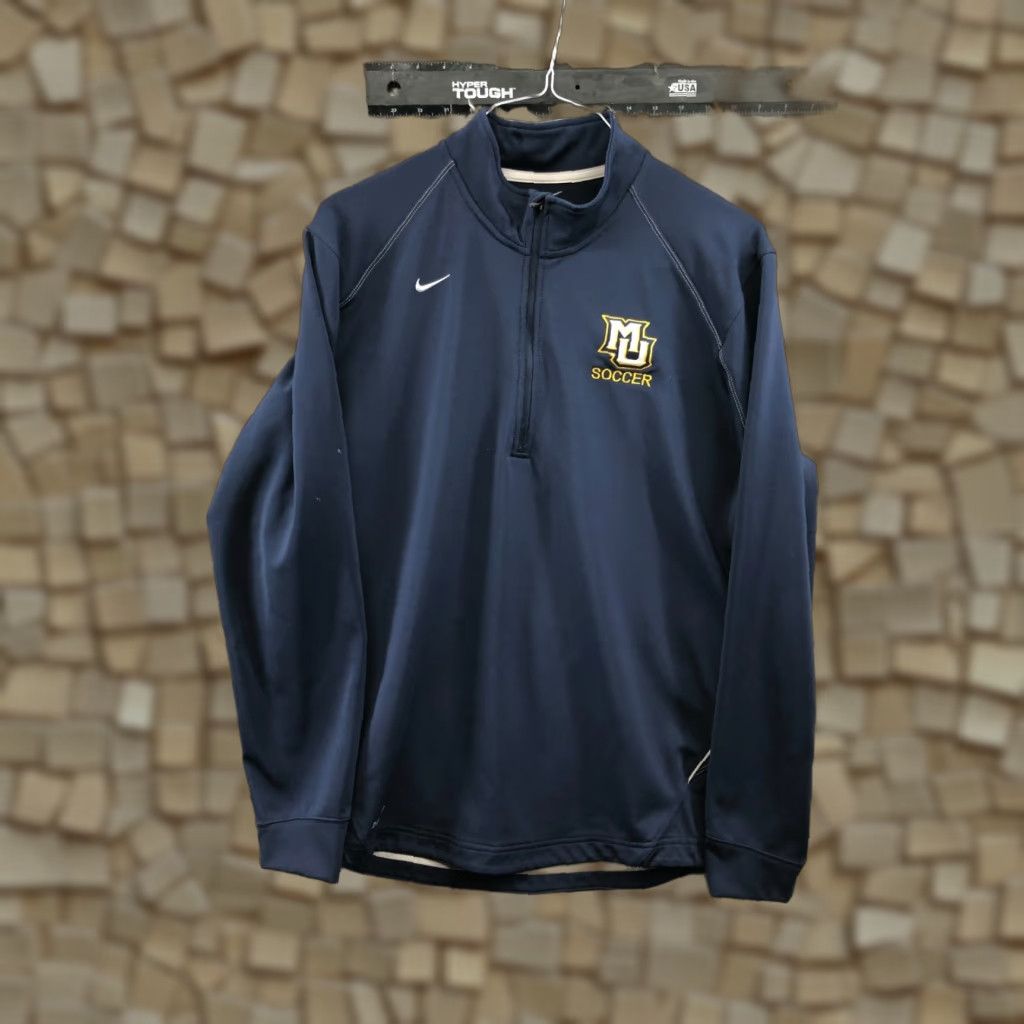 Nike Nike Dri-Fit MU Soccer Pullover 1/4 Zip Mens M Blue Long Sleeve Shirt Mens M Blue Nike Dri-Fit MU Soccer Pullover 1/4 Zip Size US M / EU 48-50 / 2 - 1 Thumbnail