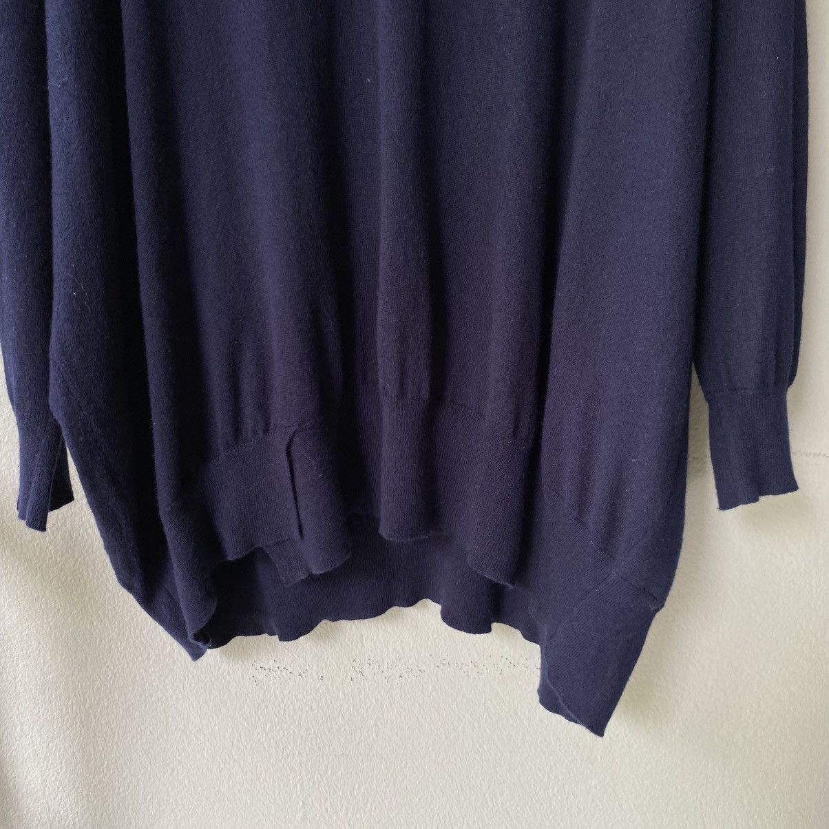 Zucca Zucca Navy Blue V-Neck Knit Sweater Size M / US 6-8 / IT 42-44 - 3 Thumbnail