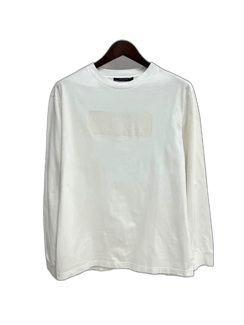 Louis Vuitton Louis Vuitton White Long Sleeve Logo Shirt Size US M / EU 48-50 / 2 - 1 Thumbnail