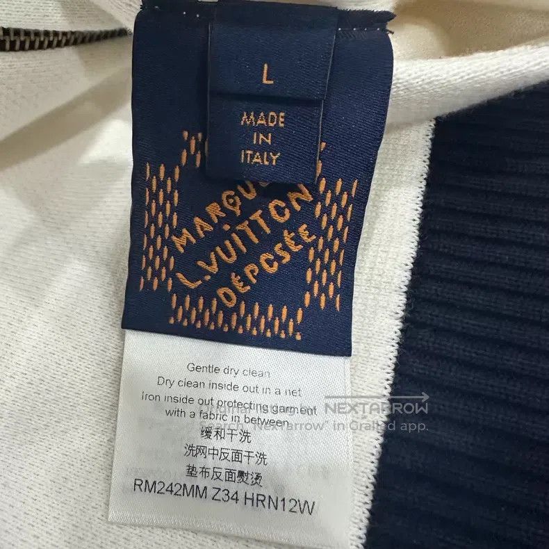 Louis Vuitton Louis Vuitton White striped embroidered knit jacket Size US L / EU 52-54 / 3 - 4 Thumbnail
