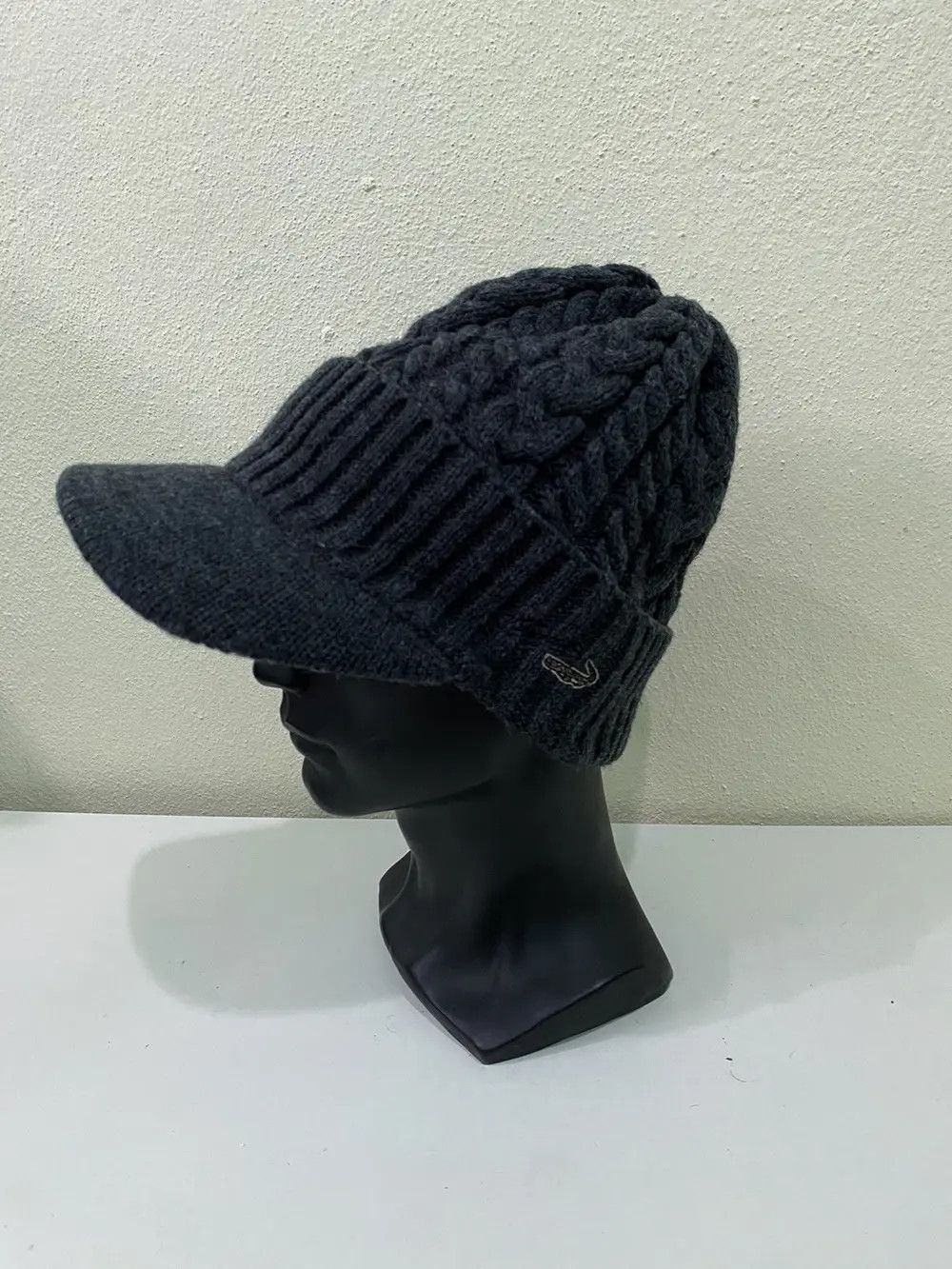 Japanese Brand × Vintage Vintage Crocodile Small Logo Knit Beanie Hat Size ONE SIZE - 2 Thumbnail