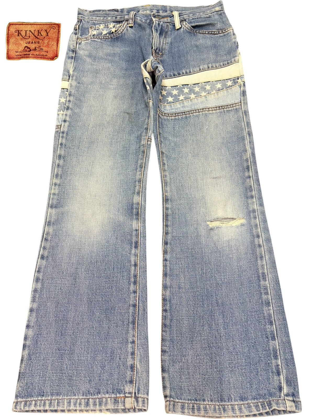 Hysteric Glamour Vintage Hysteric Glamour Distress Low Rise Flare Jeans Size 28" / US 6 / IT 42 - 1 Thumbnail