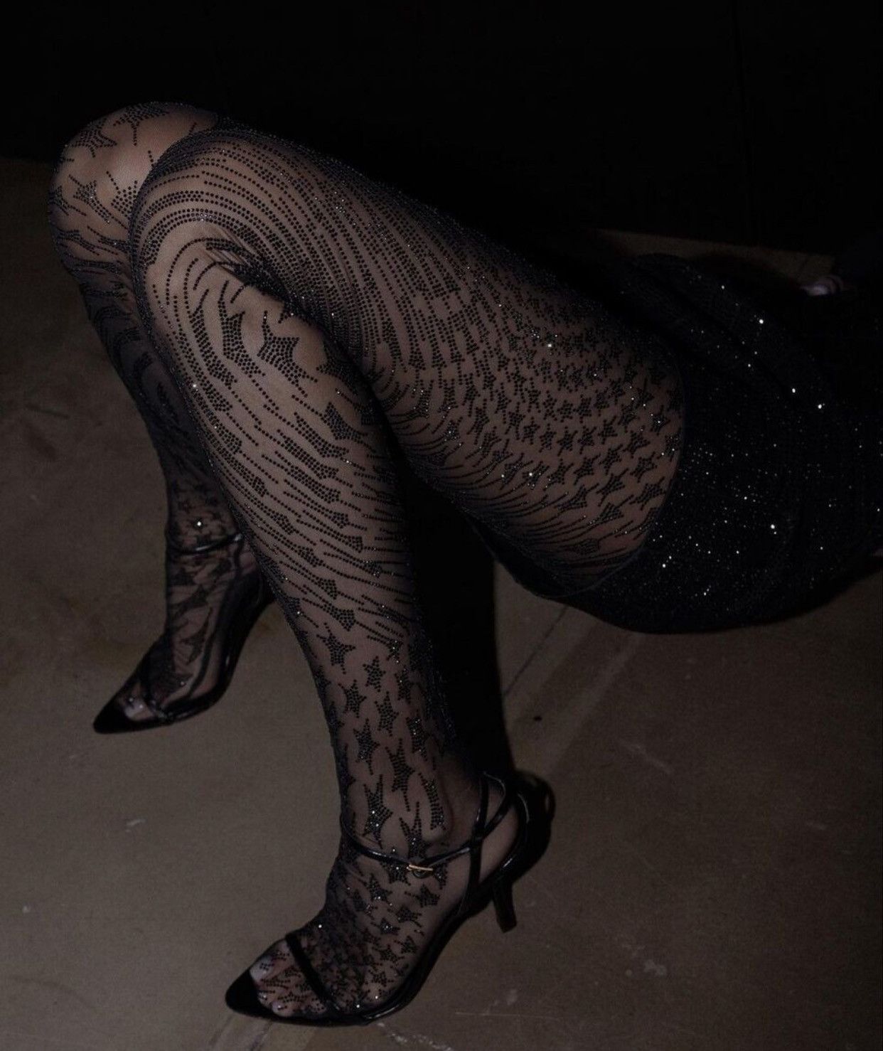 Mugler New Set Mugler x H&M Rhinestone Embellished Mesh Top+ Tights Size M / US 6-8 / IT 42-44 - 4 Thumbnail