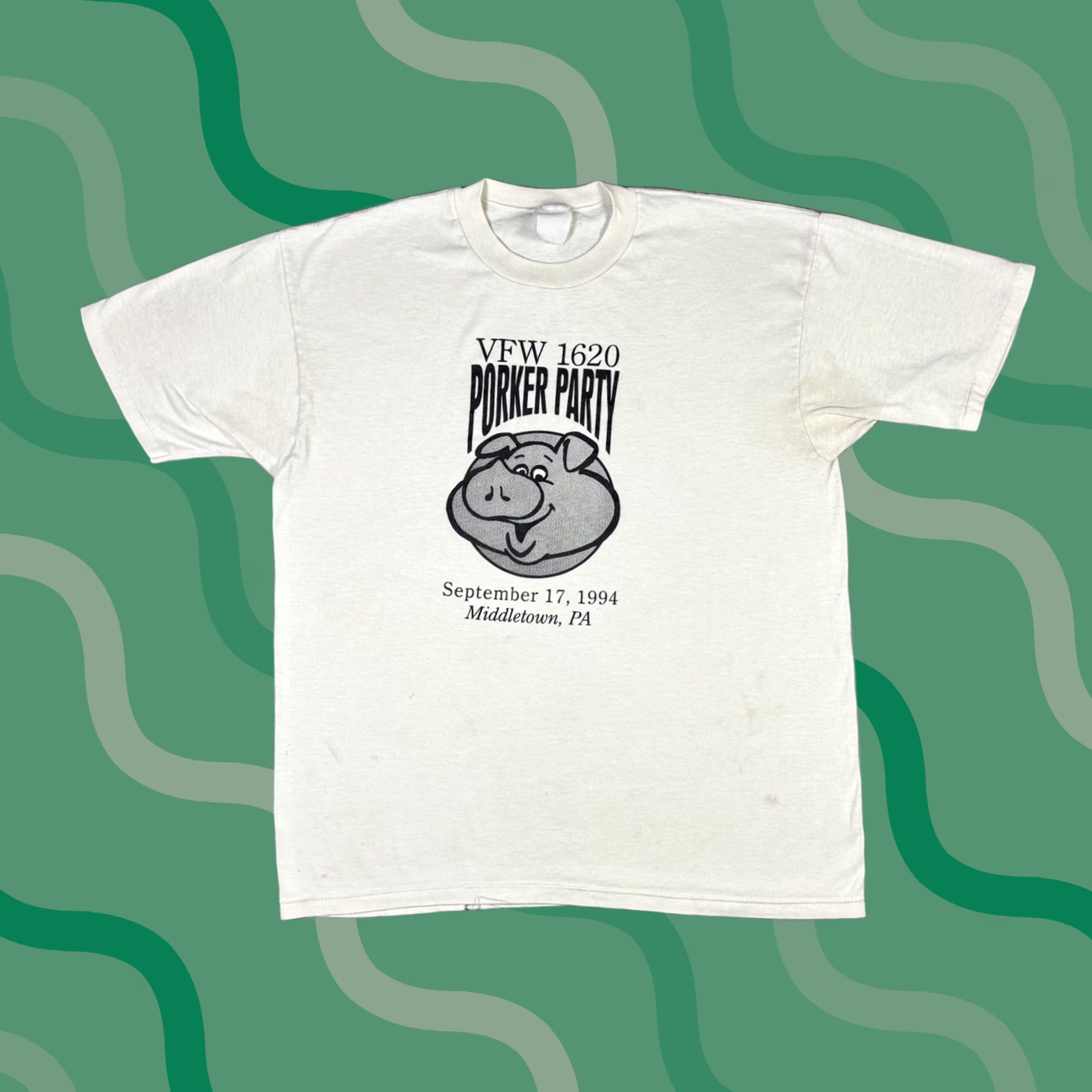 Vintage VINTAGE Pig Art T Shirt White Single Stitch 80s USA L Mens Size US L / EU 52-54 / 3 - 1 Thumbnail