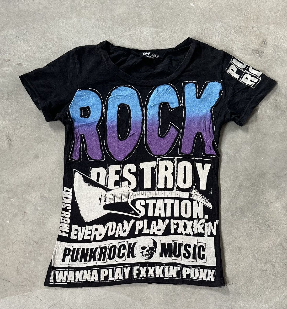 Other PRIVE JOKE ROCK DESTROY JAPAN PUNK TEE Size US S / EU 44-46 / 1 - 1 Thumbnail