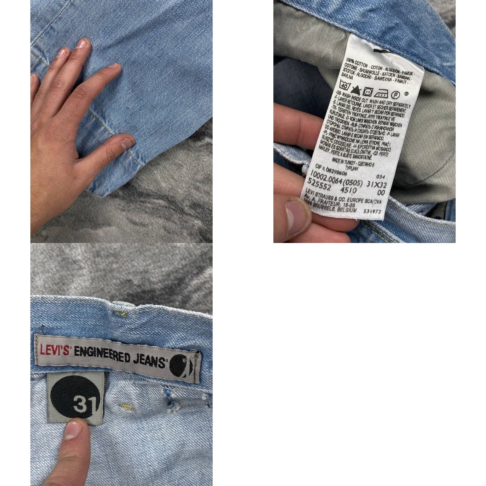 Levi's VINTAGE Levi’s Engineered Jeans Men 31 Blue Slim Straight 5-Pocket Denim Cotton Vintage: Yes Men Size US 31 - 9 Thumbnail