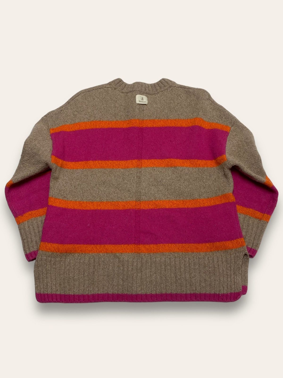 Barbour Vintage BARBOUR Warm Coloured Striped Wool Sweater Size US M / EU 48-50 / 2 - 4 Thumbnail