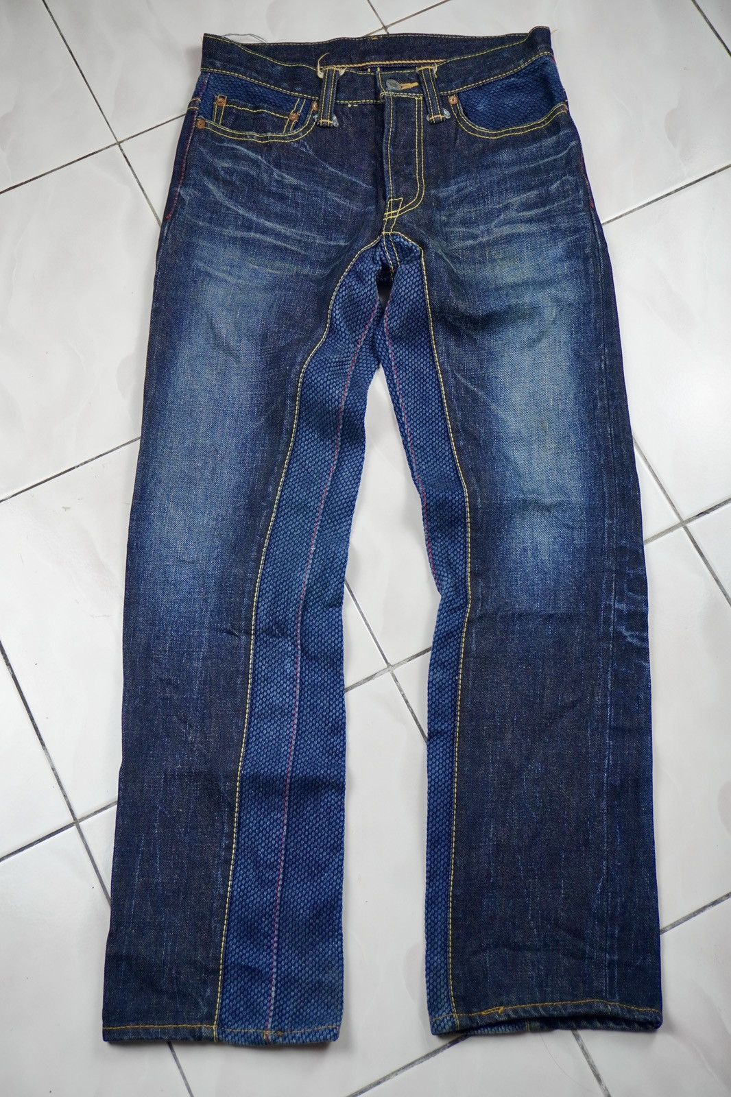 Japanese Brand Tasuki Jeans Repair. Co reconstruct blue denim selvedge Size US 28 / EU 44 - 2 Thumbnail