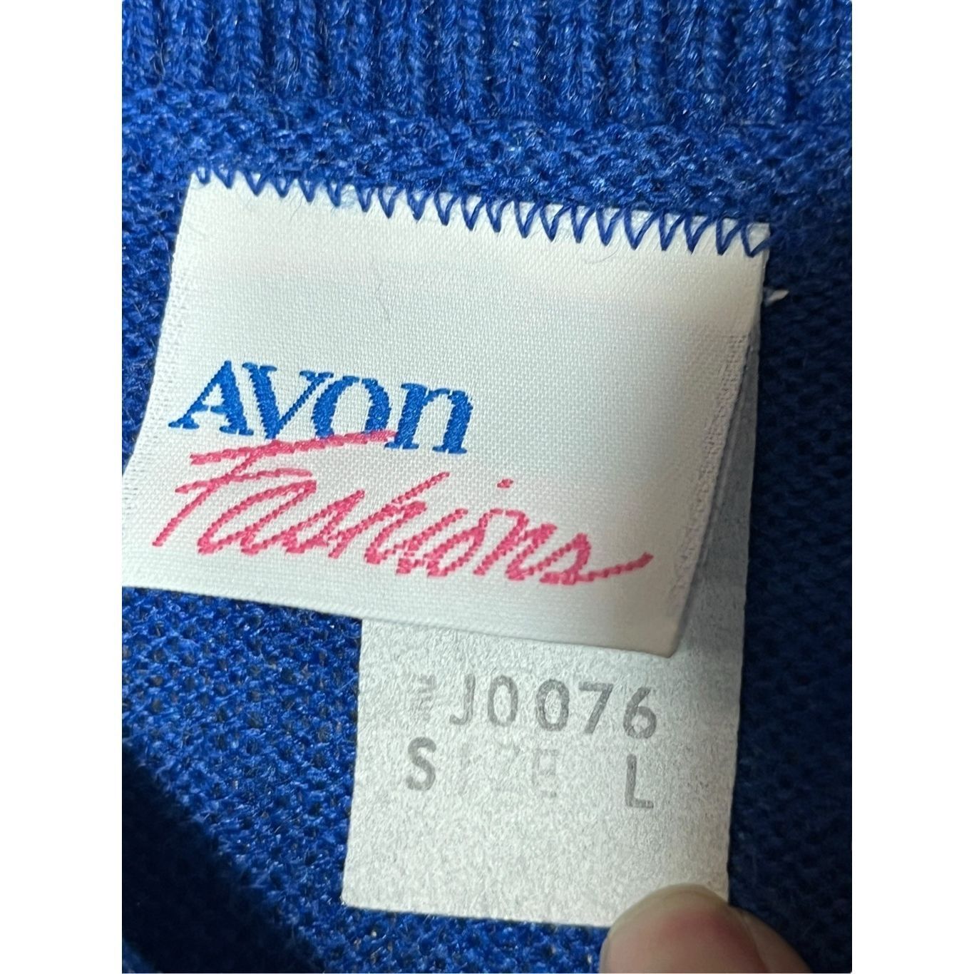 Other Vintage Avon Fashions Blue Long Sleeve Midi Sweater Dress L Size L / US 10 / IT 46 - 6 Thumbnail
