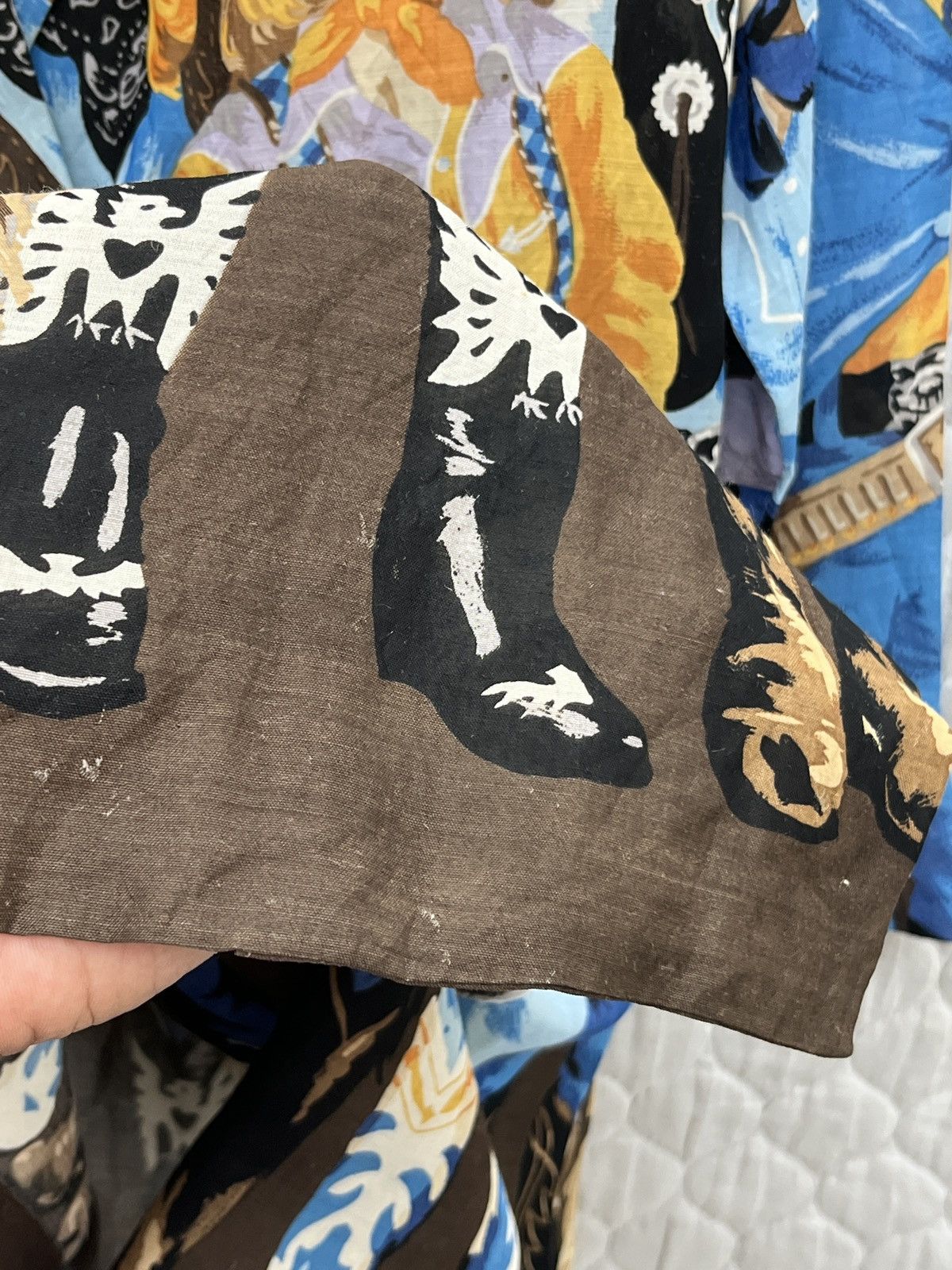 Japanese Brand × Vintage 🔥🔥🔥ARCHIVE VTG TOKUKO COWBOYS PRINTED BLOUSE Size M / US 6-8 / IT 42-44 - 8 Thumbnail