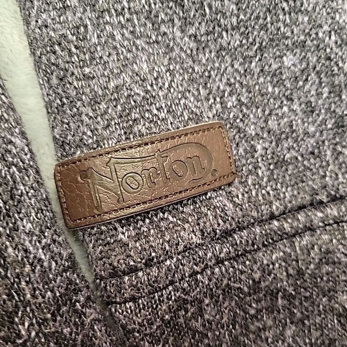 Logo 7 Norton Jacket Womens M Gray Hooded Knit Embroidered Logo Full Zip Retro Hoodie Size M / US 6-8 / IT 42-44 - 7 Thumbnail
