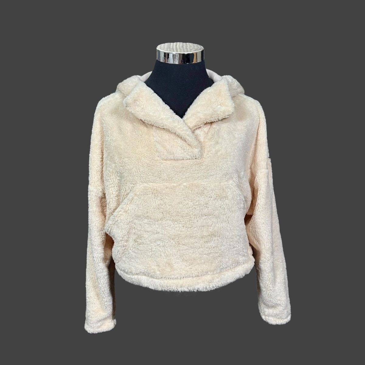 Other Lole Women’s Yana Sherpa Beige Cropped Hoodie Sz L Size L / US 10 / IT 46 - 1 Thumbnail