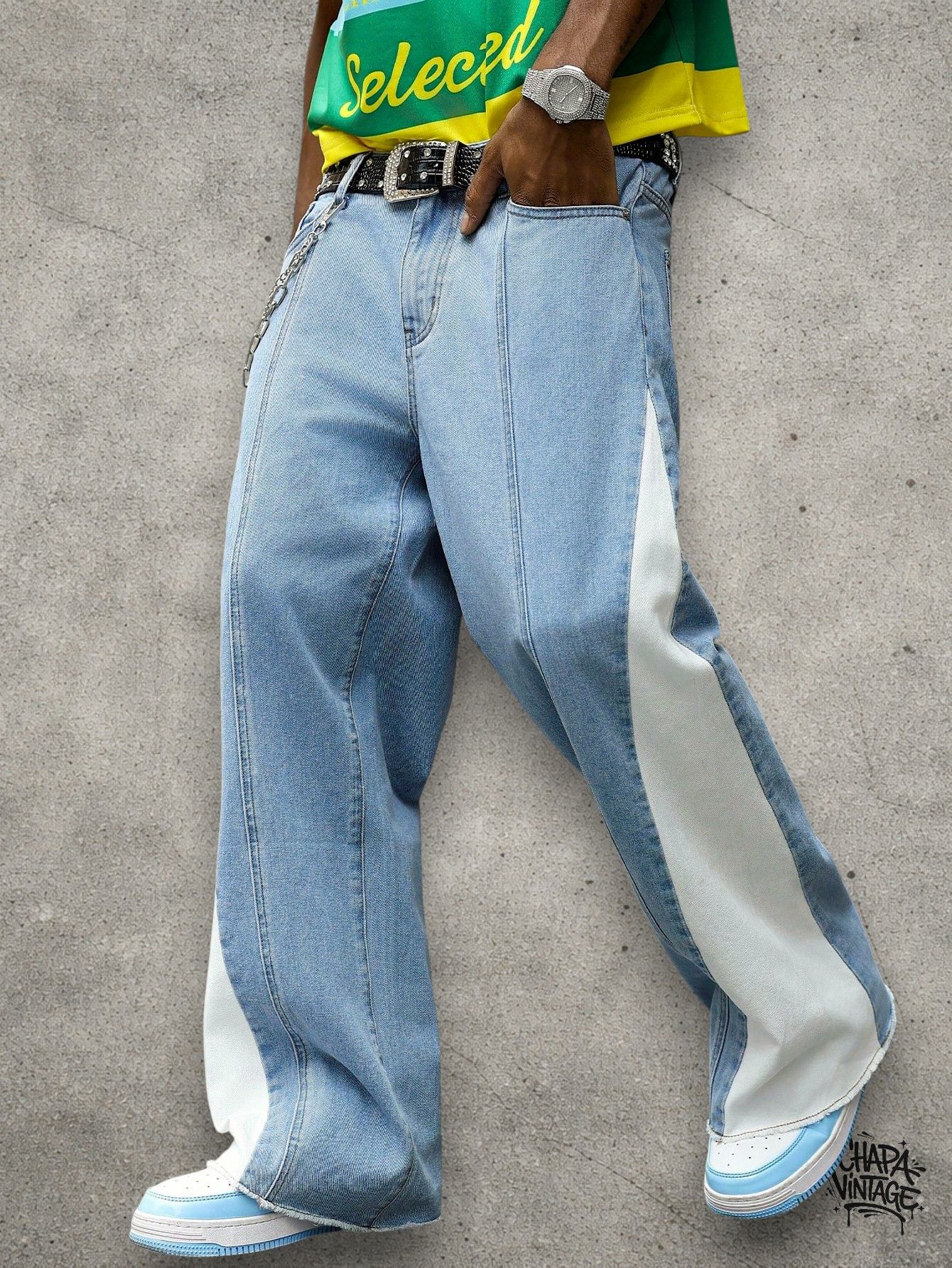 Vintage Wide leg light jeans Size US 32 / EU 48 - 1 Thumbnail