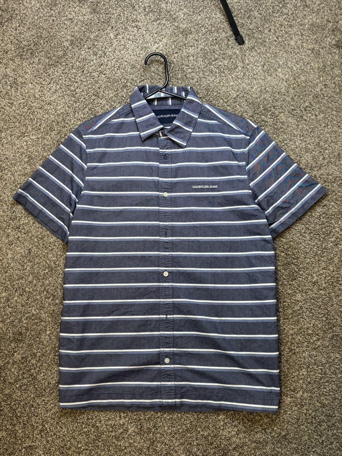 Calvin Klein Mens Calvin Klein Jeans Short Sleeve Button Up Shirt Size US M / EU 48-50 / 2 - 1 Thumbnail