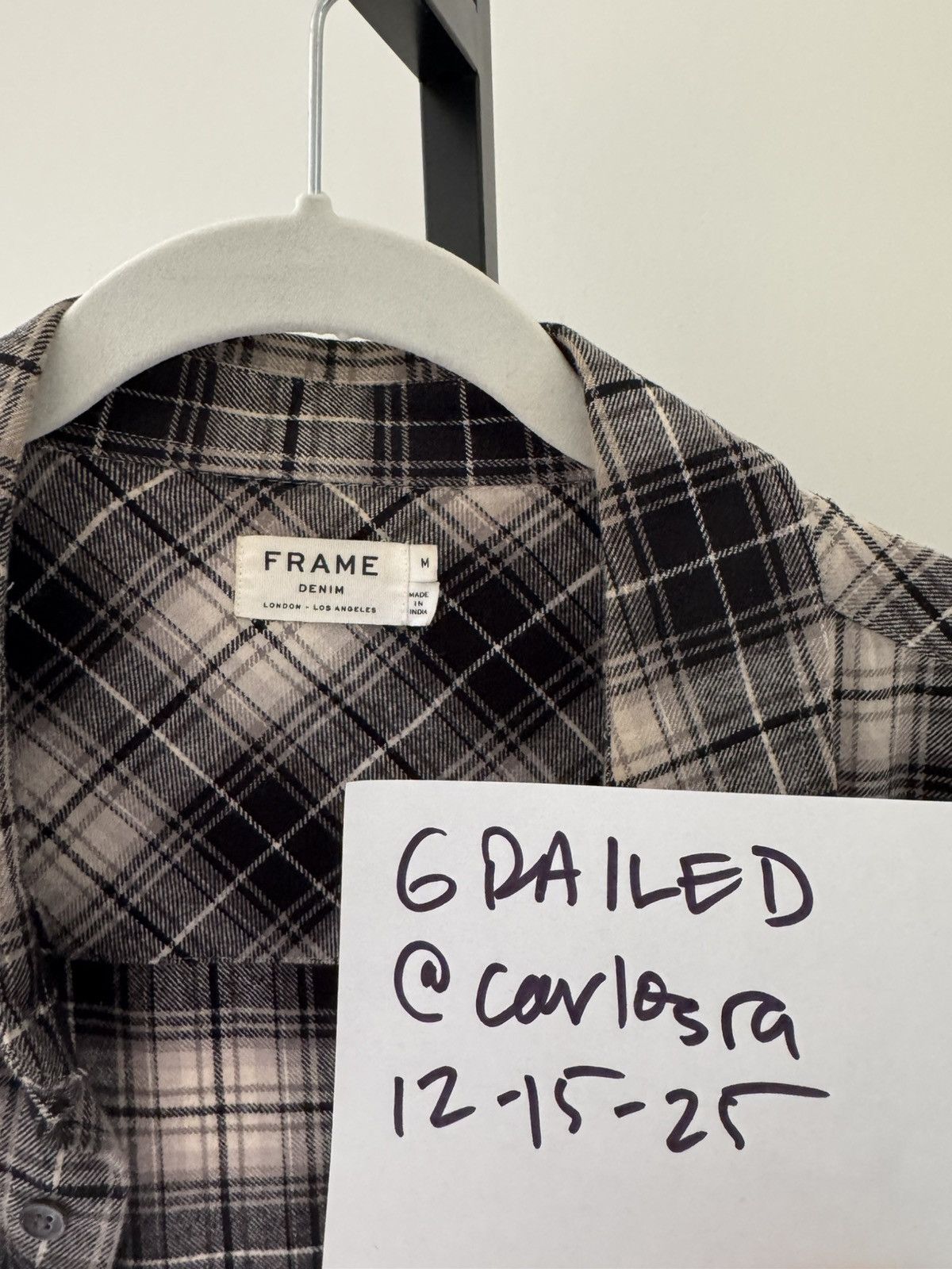 Frame Frame flannel frayed hem plaid shirt Size US M / EU 48-50 / 2 - 7 Thumbnail