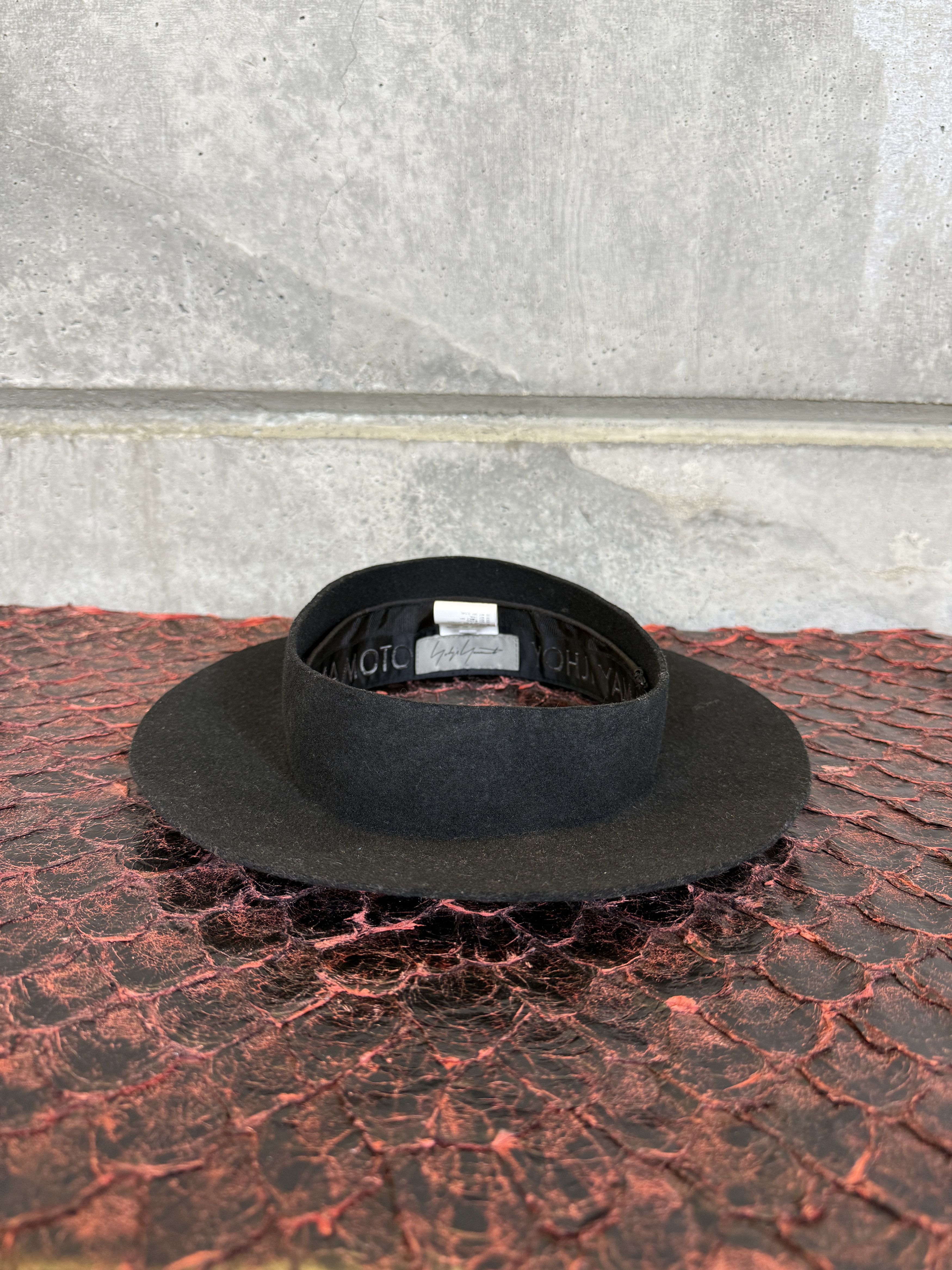 Yohji Yamamoto $740 Yohji Yamamoto Open Crown Hat Size ONE SIZE - 6 Thumbnail