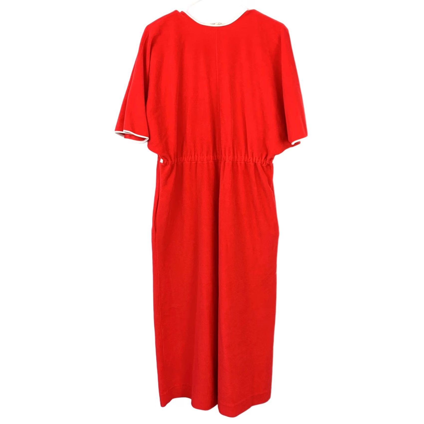 Vintage VINTAGE Vanity Fair Women's Red Zip Front Midi Dress Terry Cloth Robe Lounge M Size M / US 6-8 / IT 42-44 - 7 Thumbnail