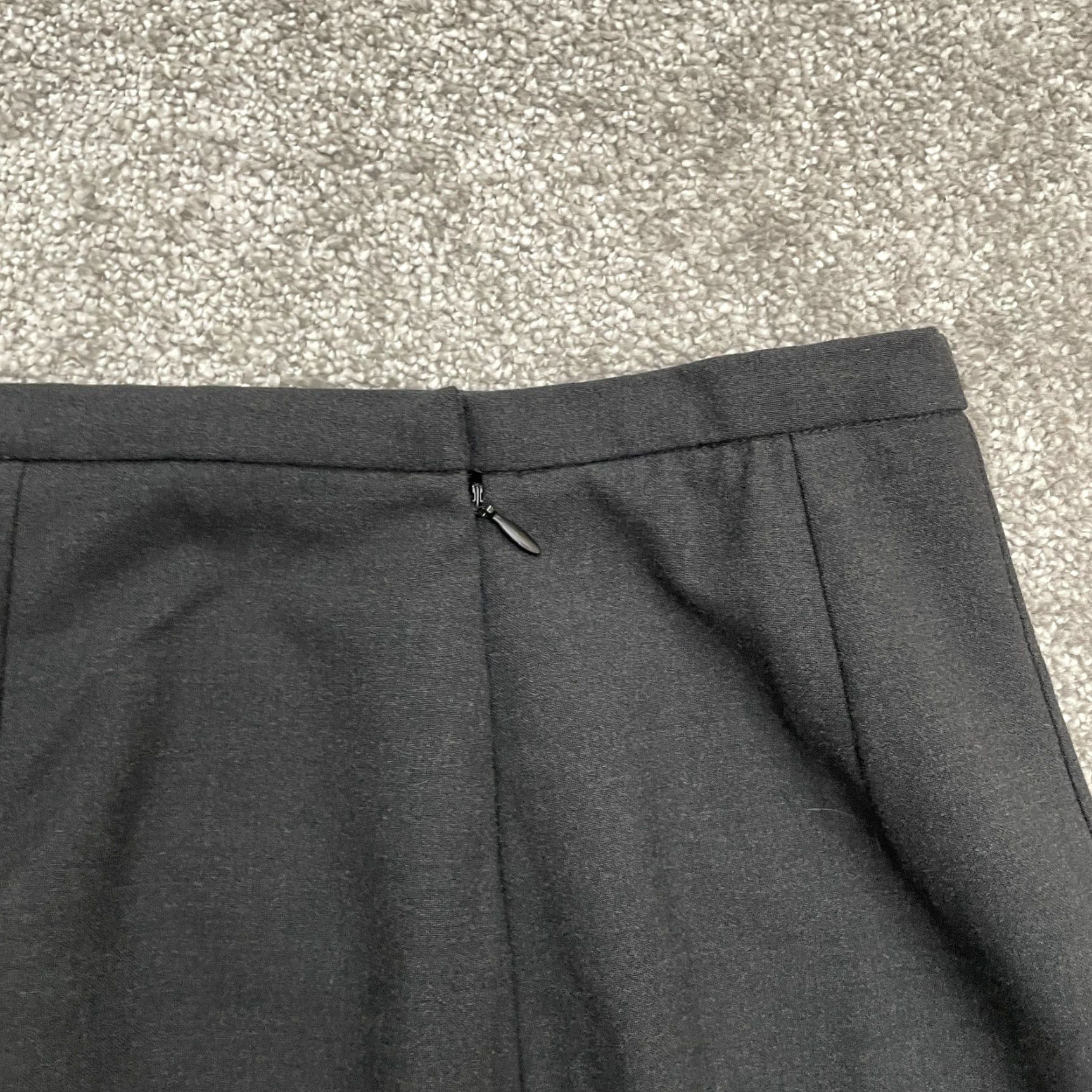 Lands' End Lands' End Black Solid Midi Skirt Womens 14 Straight & Pencil Business Workwear 32x24 Holiday? Size 36" / US 14 / IT 50 - 3 Thumbnail