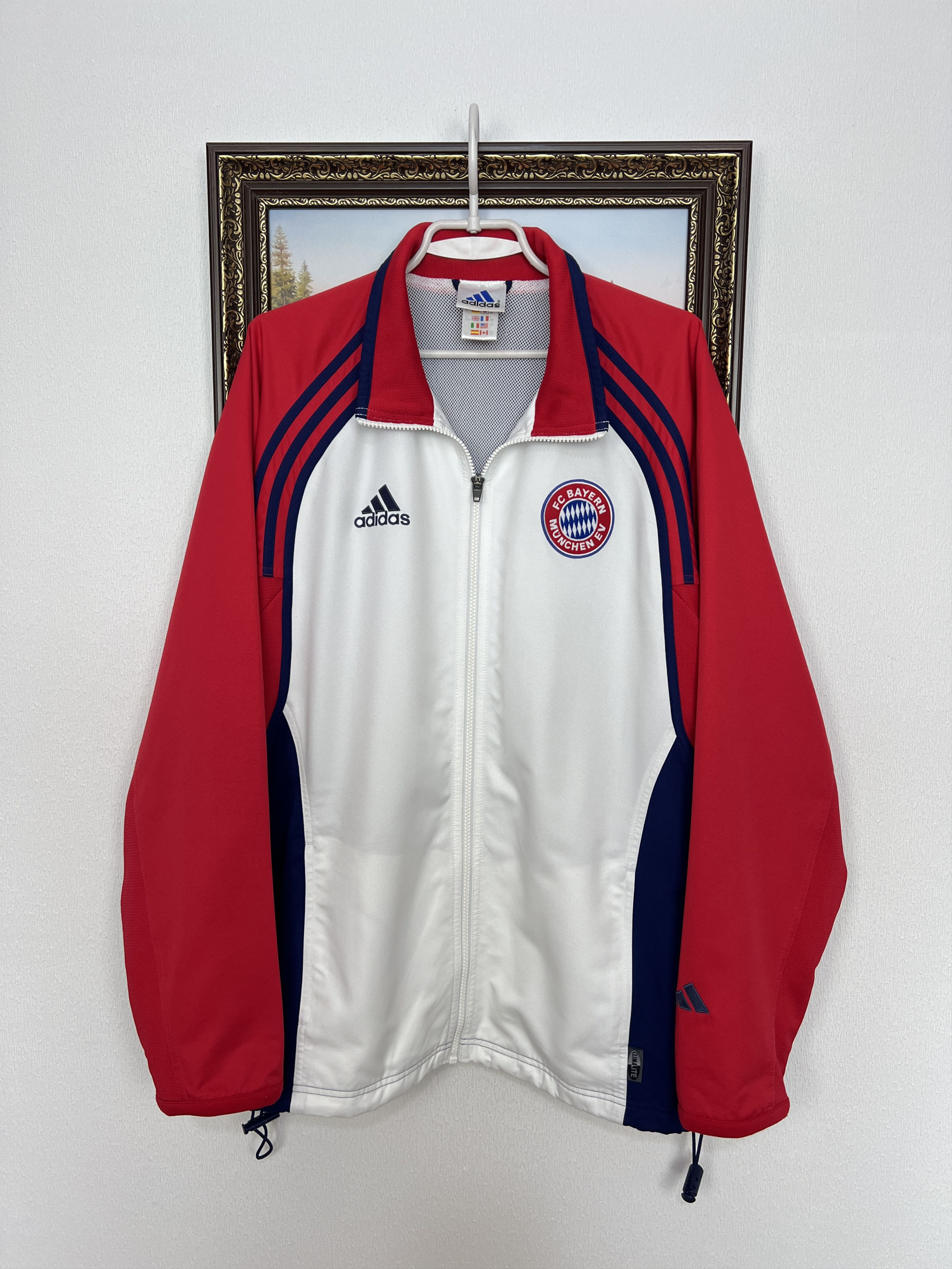 Adidas Vintage 90's Adidas Bayern Munich Football Jacket Soccer Size US L / EU 52-54 / 3 - 1 Thumbnail