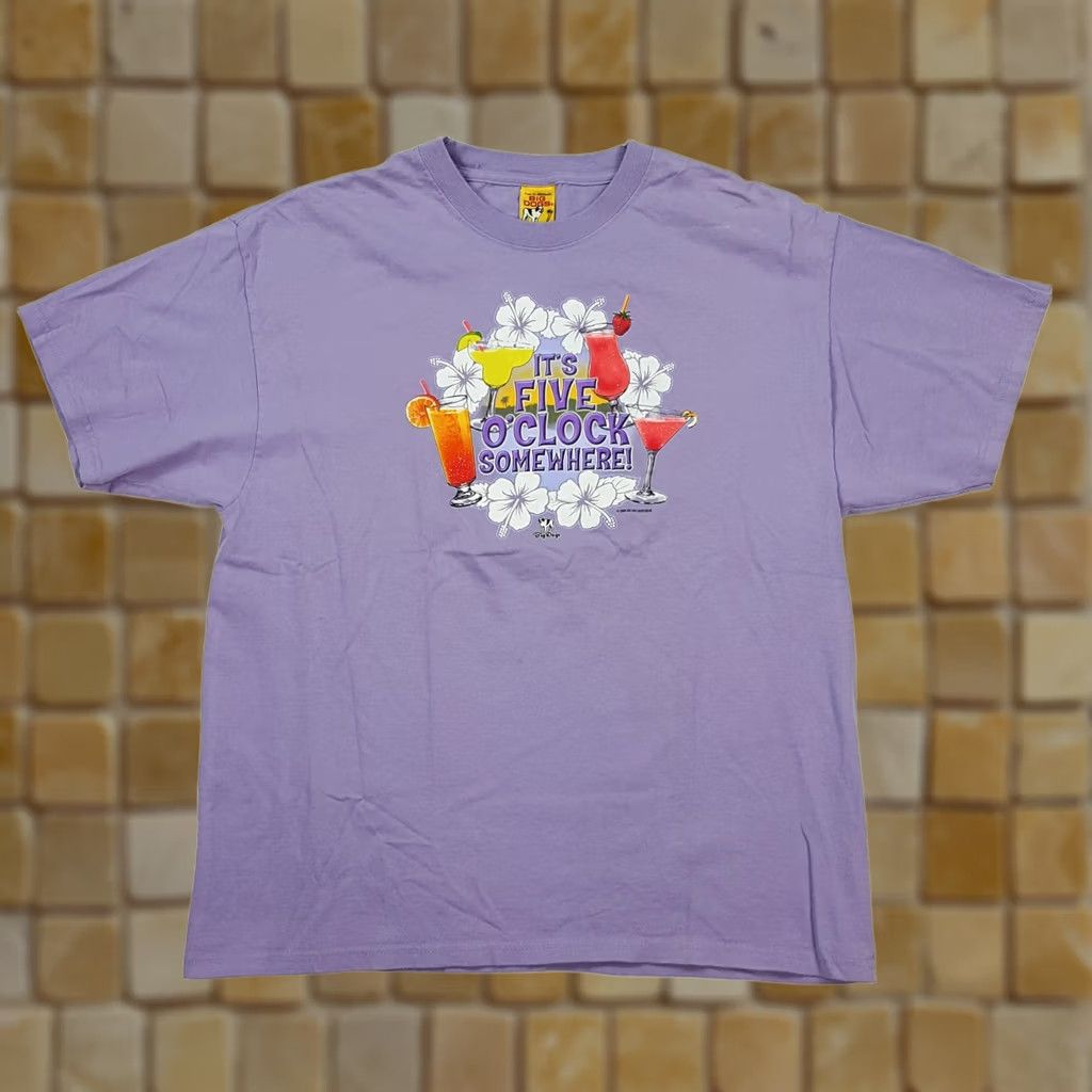 Big Dogs VINTAGE Big Dogs Margarita Size L Purple Flower Beach T Shirt 90s Tropical Womens Size US L / EU 52-54 / 3 - 1 Thumbnail